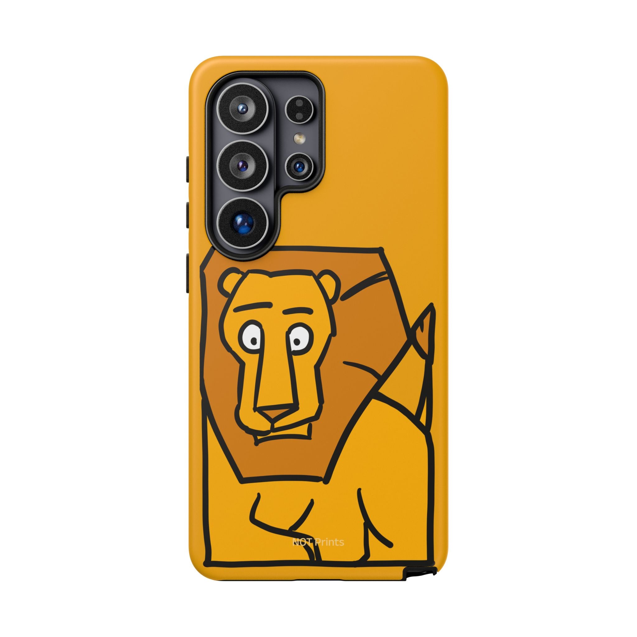 Lion Sketch Phone Case — Cute Minimalist Cartoon Lion Protective Cover