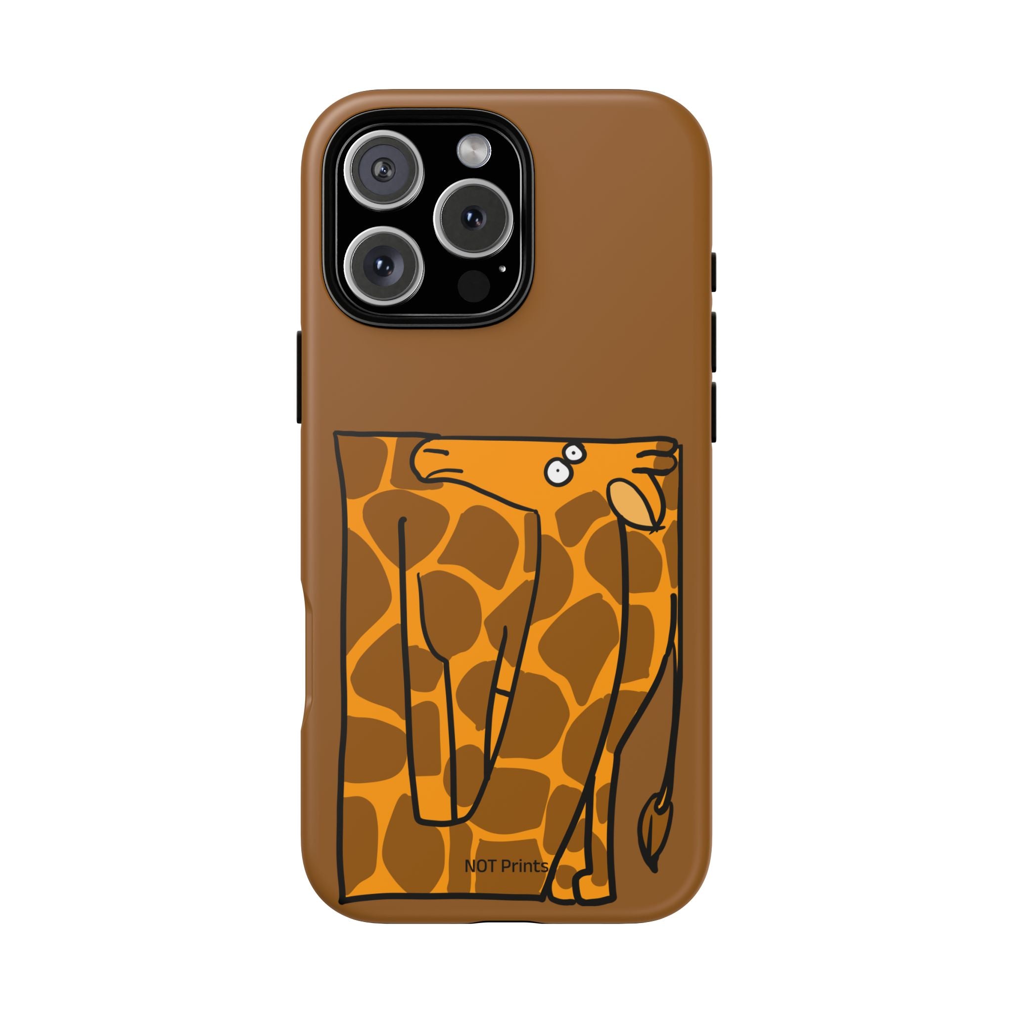 Giraffe Pocket Tough Phone Case — Cute Cartoon Giraffe with Card Slot