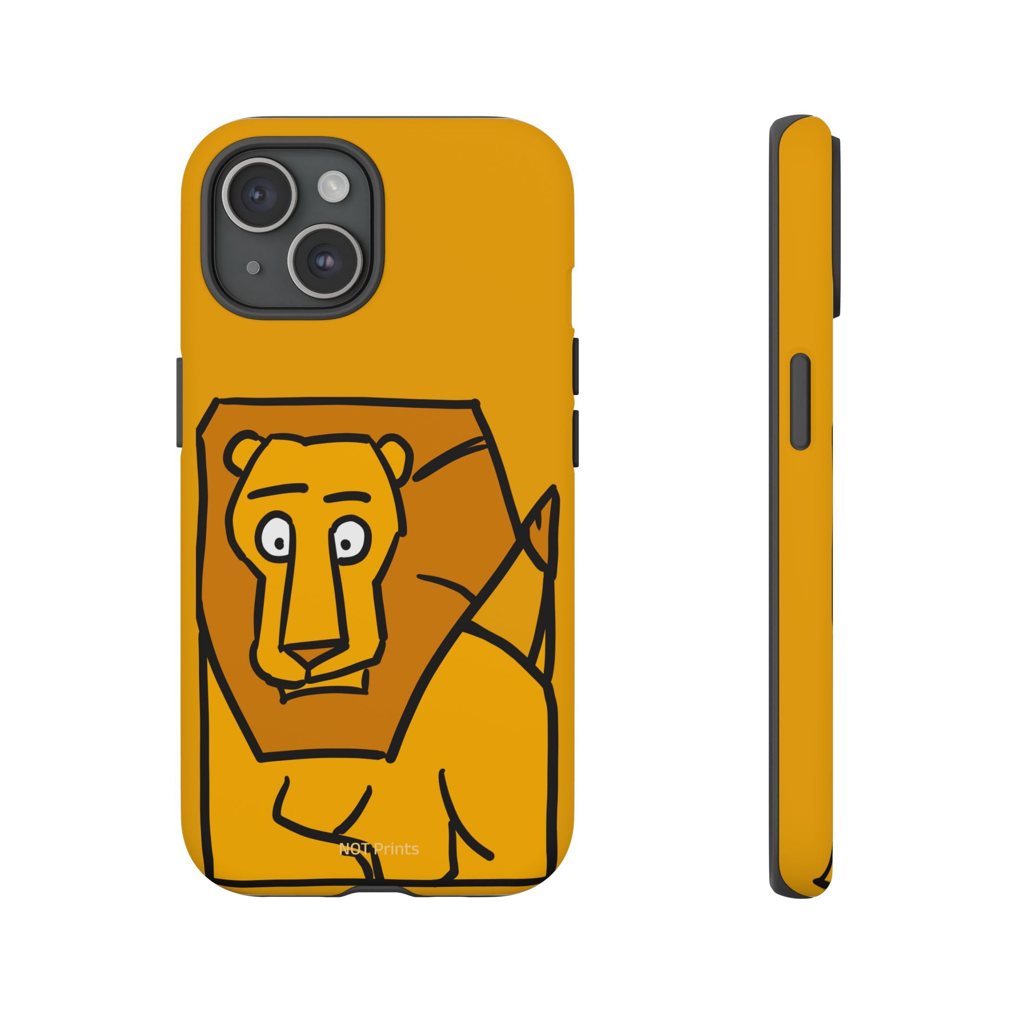Lion Sketch Phone Case — Cute Minimalist Cartoon Lion Protective Cover