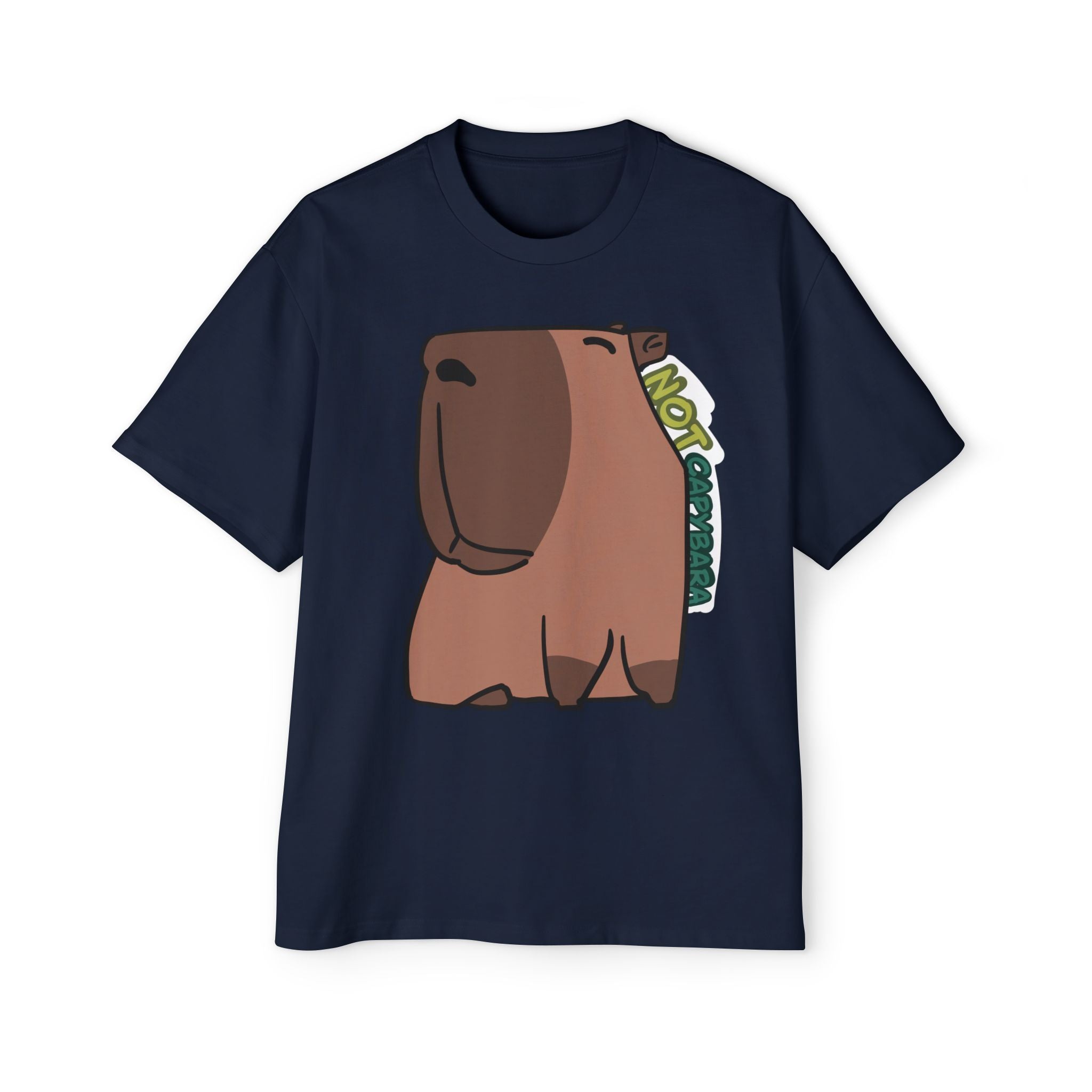 T-shirt dessin animé Capybara – T-shirt graphique oversize « Not Capybara »
