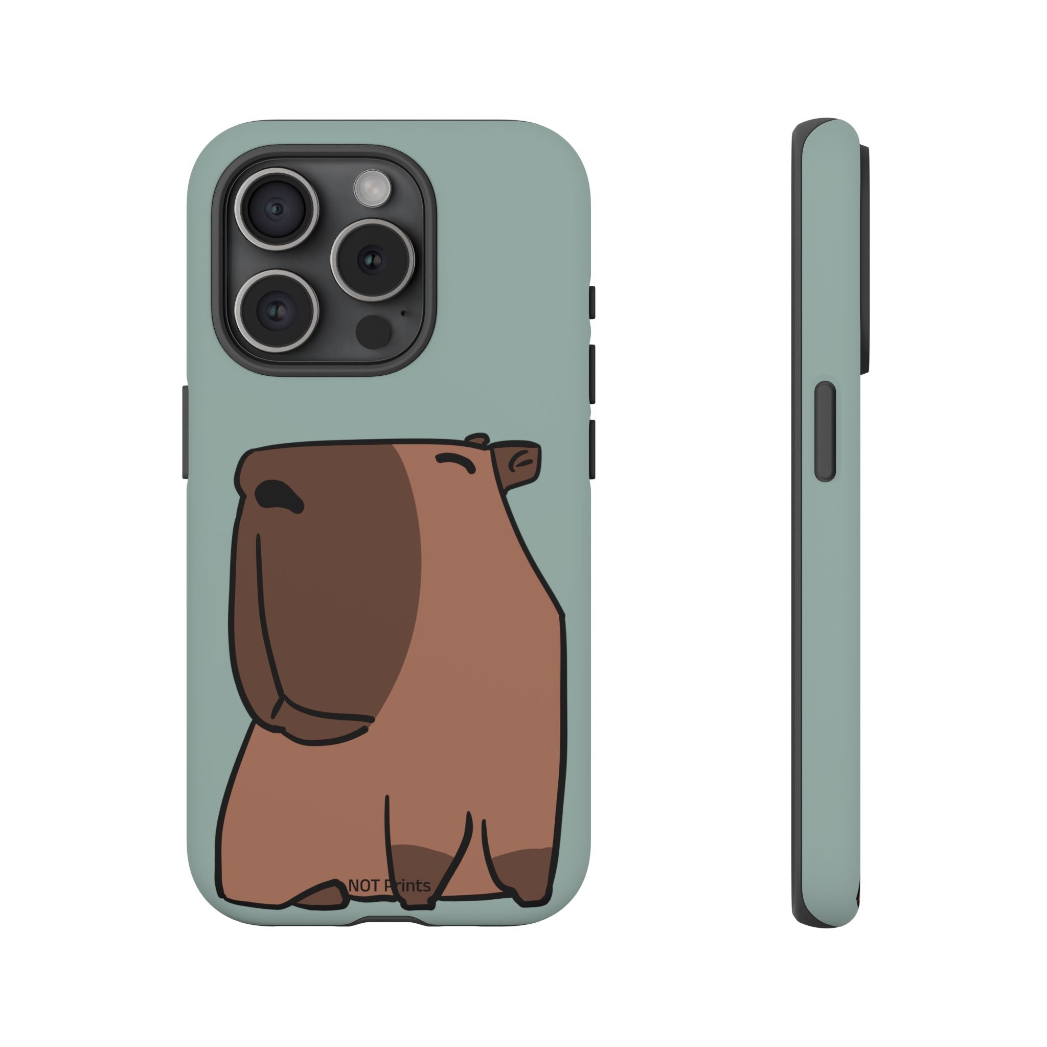 Coque de téléphone mignon ours - Coque de protection iPhone ours brun dessin animé minimaliste