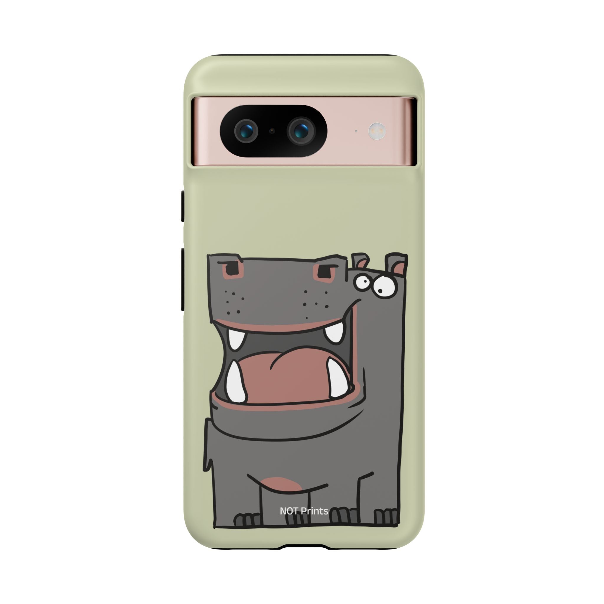 Hippo Cartoon Phone Case — Cute Happy Hippo Protective iPhone Cover