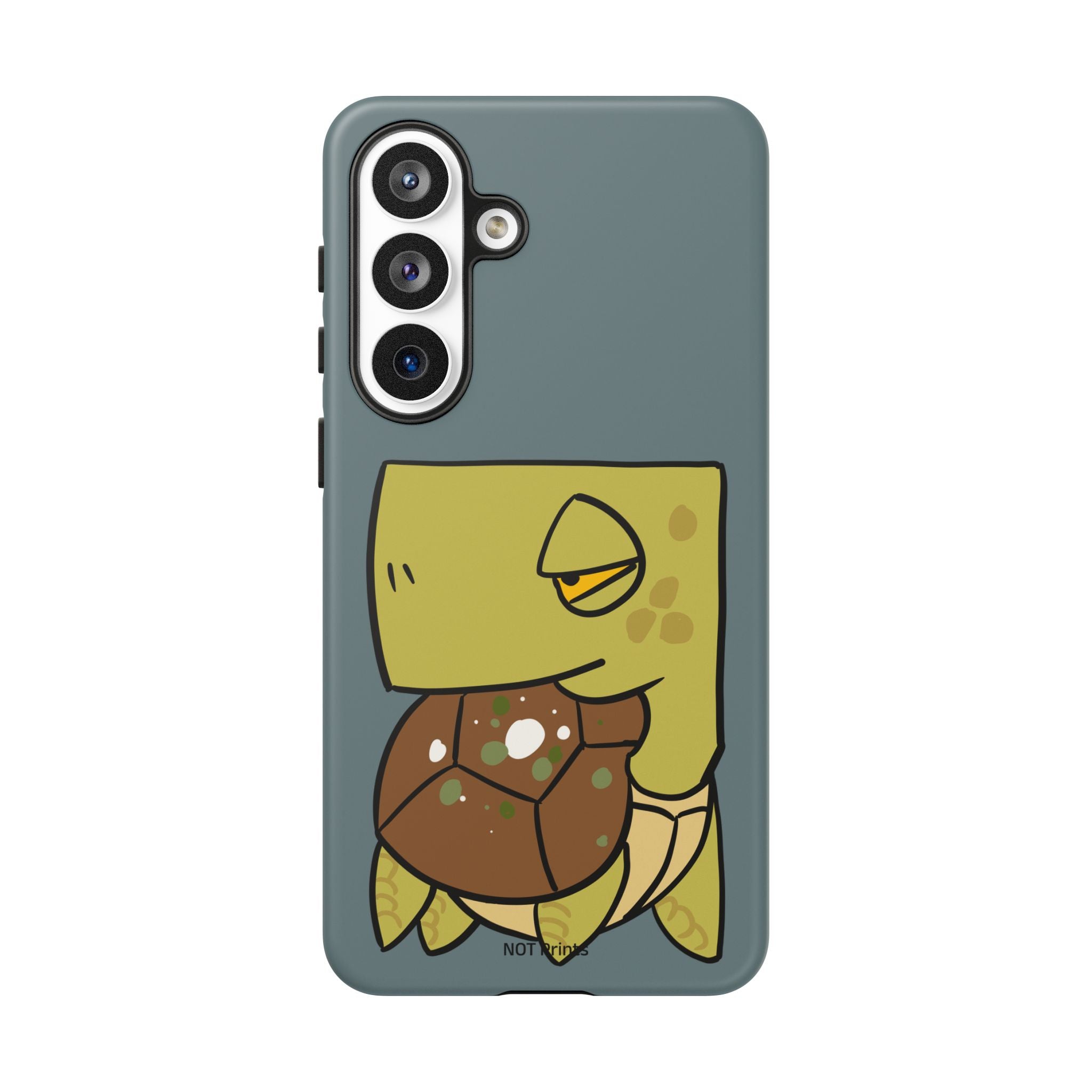 Turtle Tough Phone Case — Cute Grumpy Turtle Protective Cover