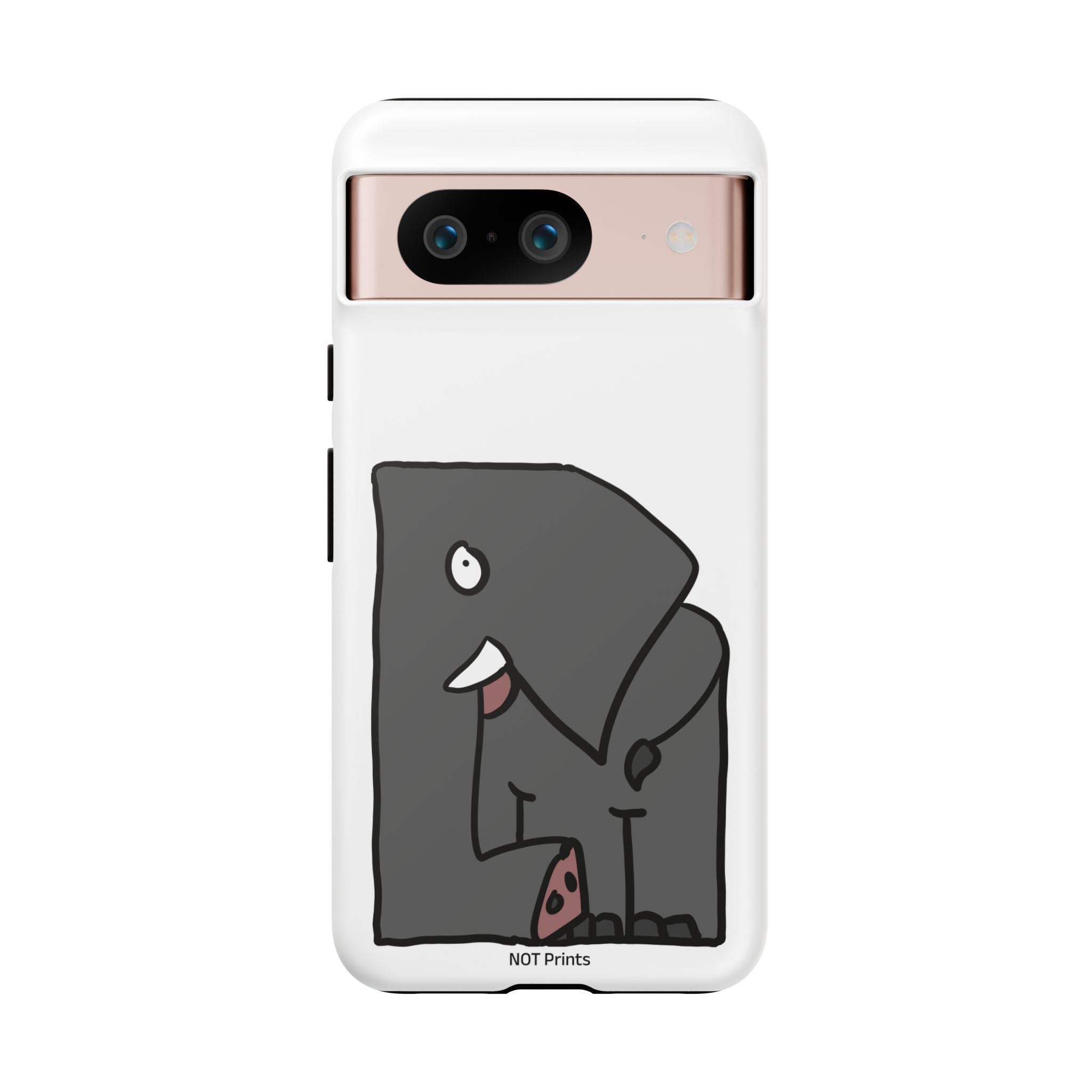 Coque de Téléphone Mignonne Éléphant Dessin Animé — Coque de Protection iPhone Amusante et Robuste