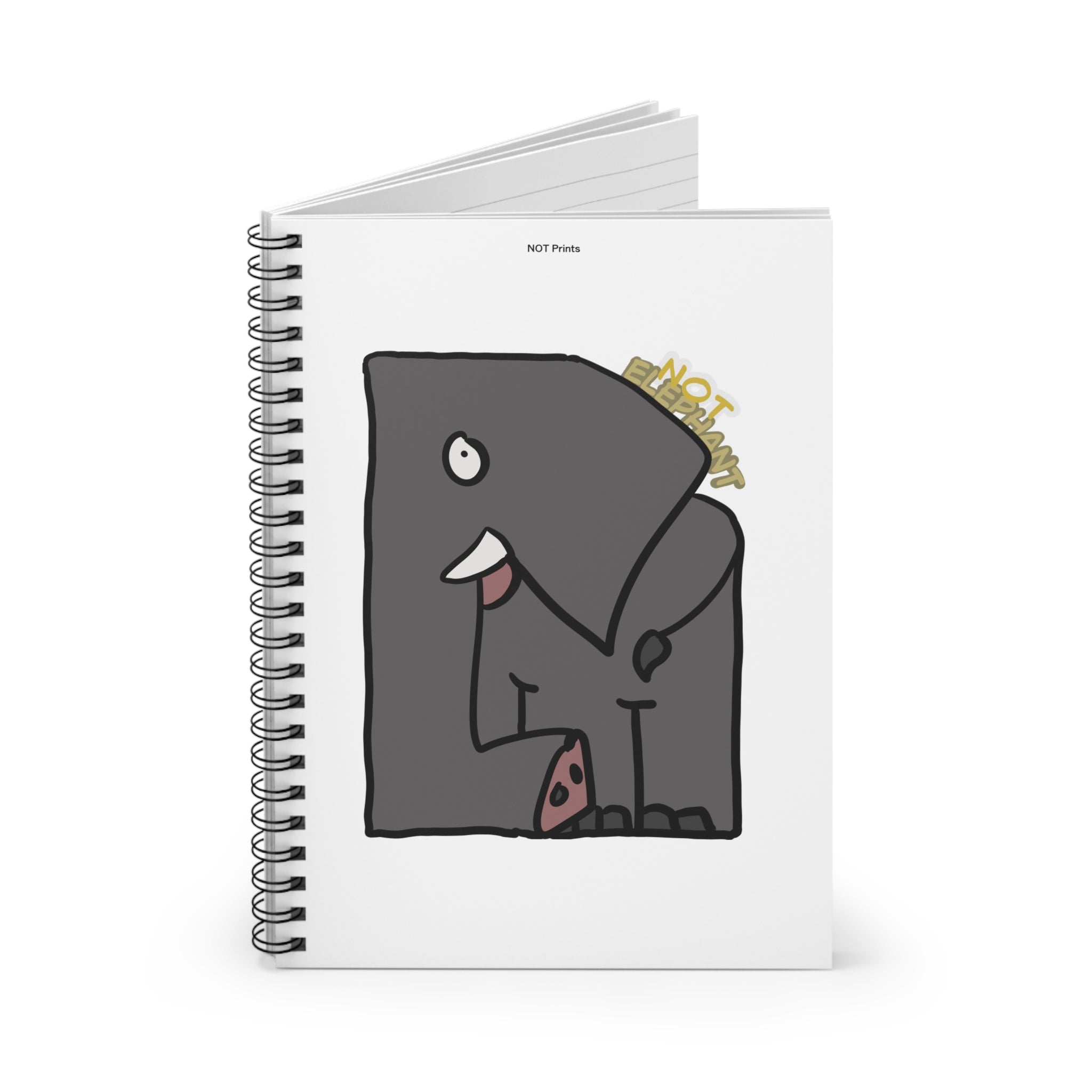 Joli carnet à spirale Éléphant Dessin animé – Journal ligné pour enfants et amoureux des animaux