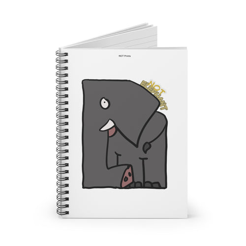 Cute Cartoon Elephant Spiral Notebook – Ruled Journal for Kids & Animal Lovers