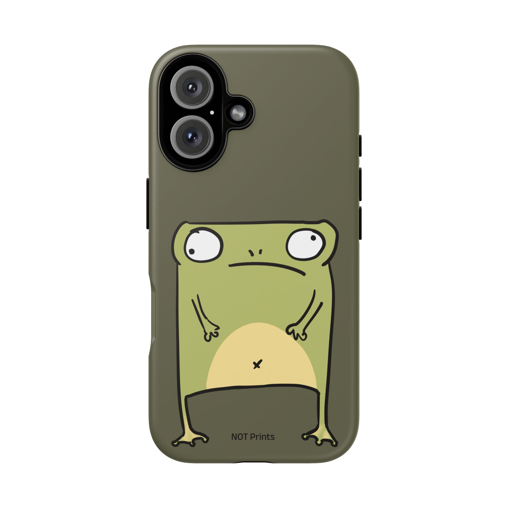 Funny Frog Phone Case — Cute Grumpy Frog Protective Phone Cover