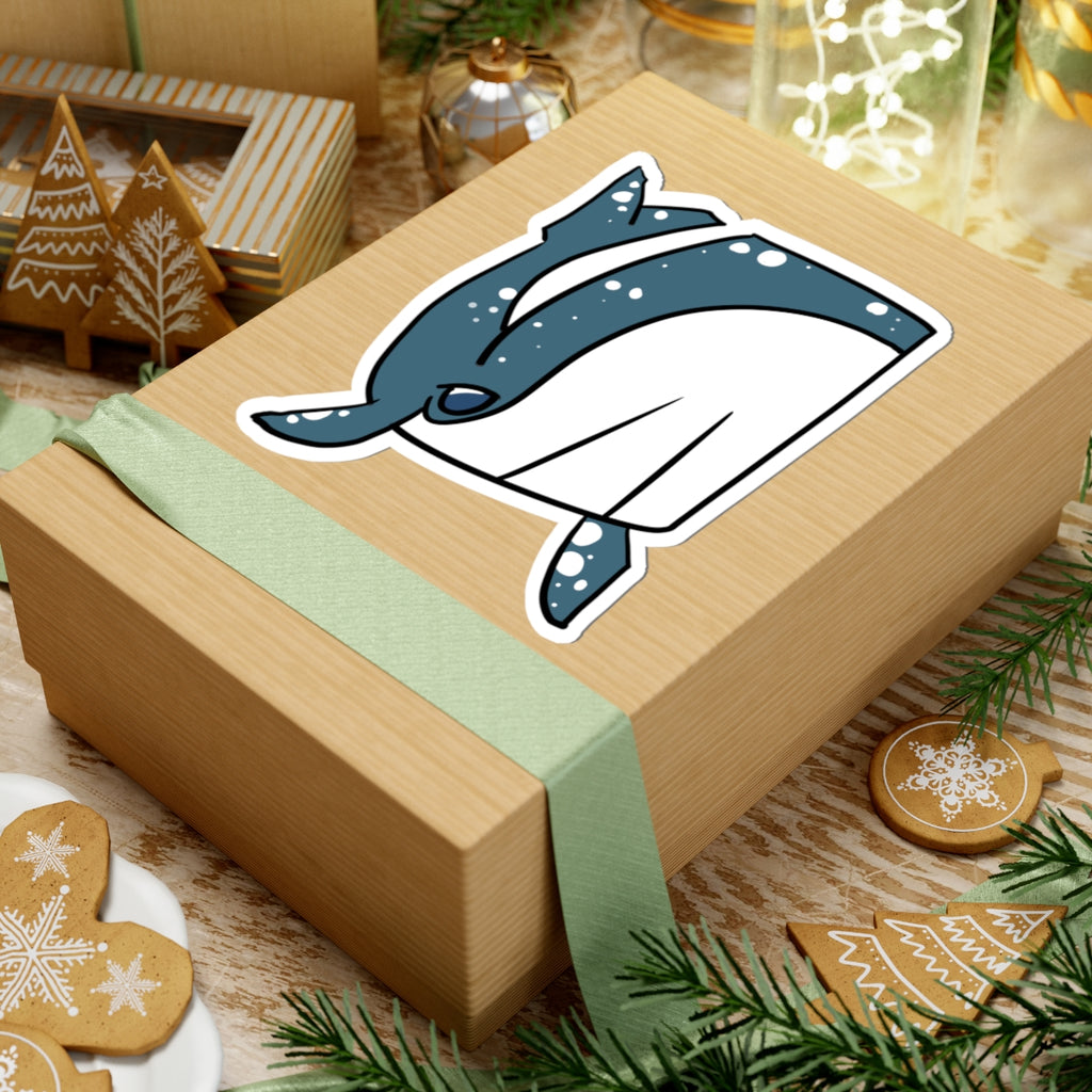 Whale Shark Kiss-Cut Sticker — Cute Marine Animal Laptop Decal