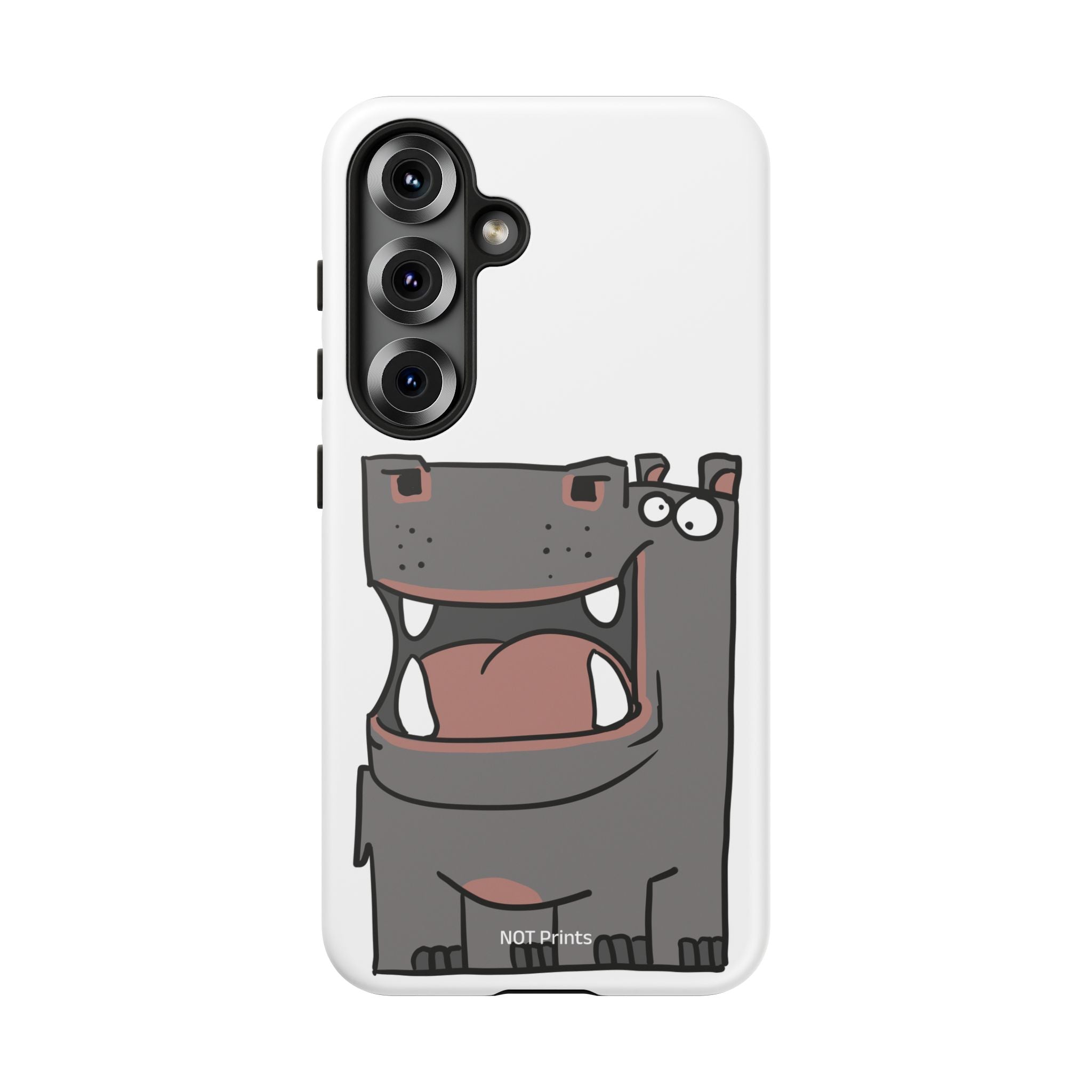 Hippo Cartoon Phone Case — Cute Happy Hippo Protective iPhone Cover