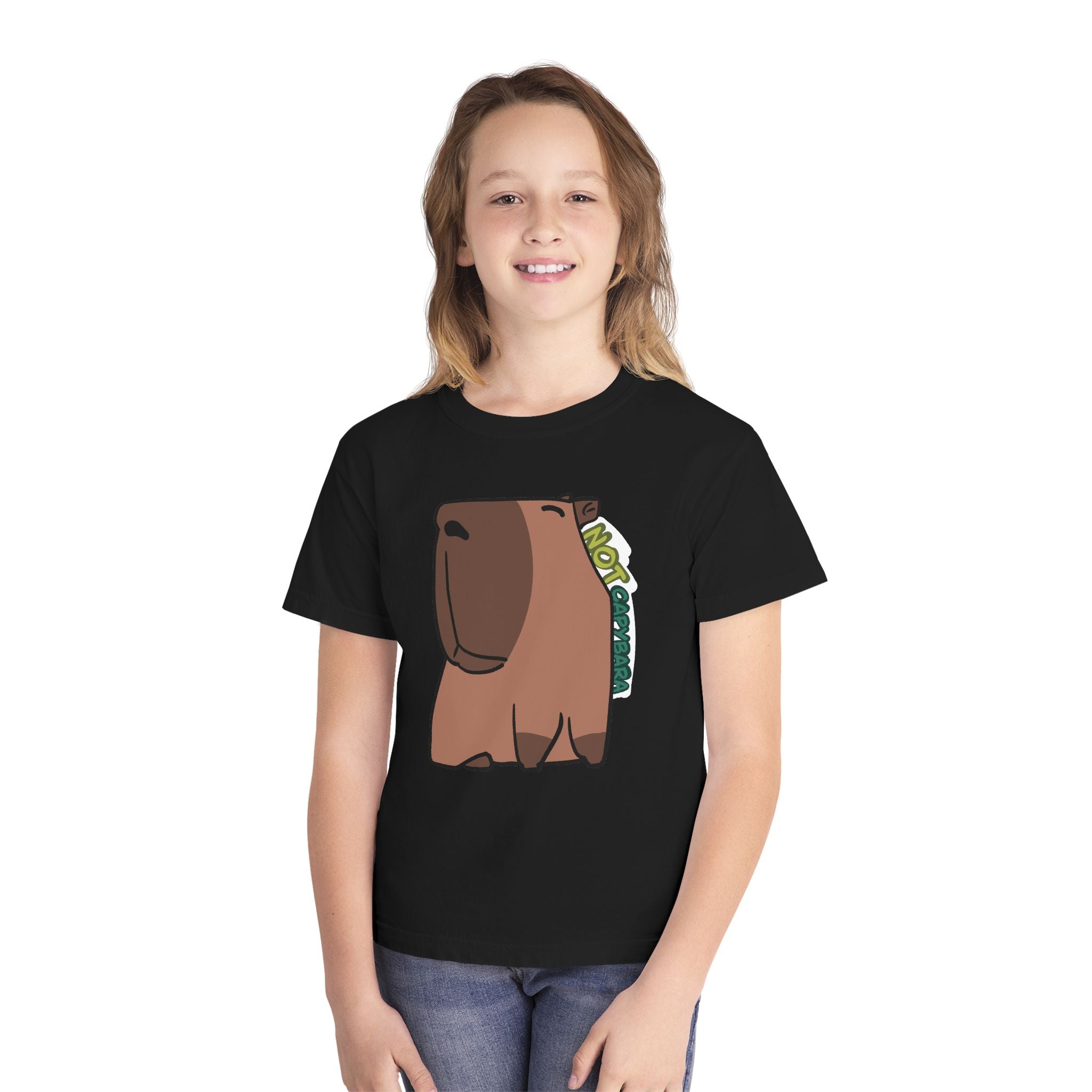 T-shirt graphique enfant Capybara – Adorable T-shirt enfant « Pas un capybara »