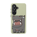 Hippo Cartoon Phone Case — Cute Happy Hippo Protective iPhone Cover