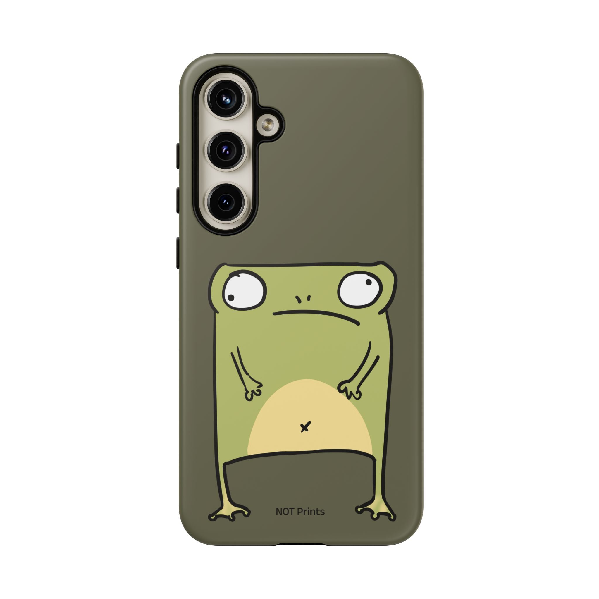 Funny Frog Phone Case — Cute Grumpy Frog Protective Phone Cover