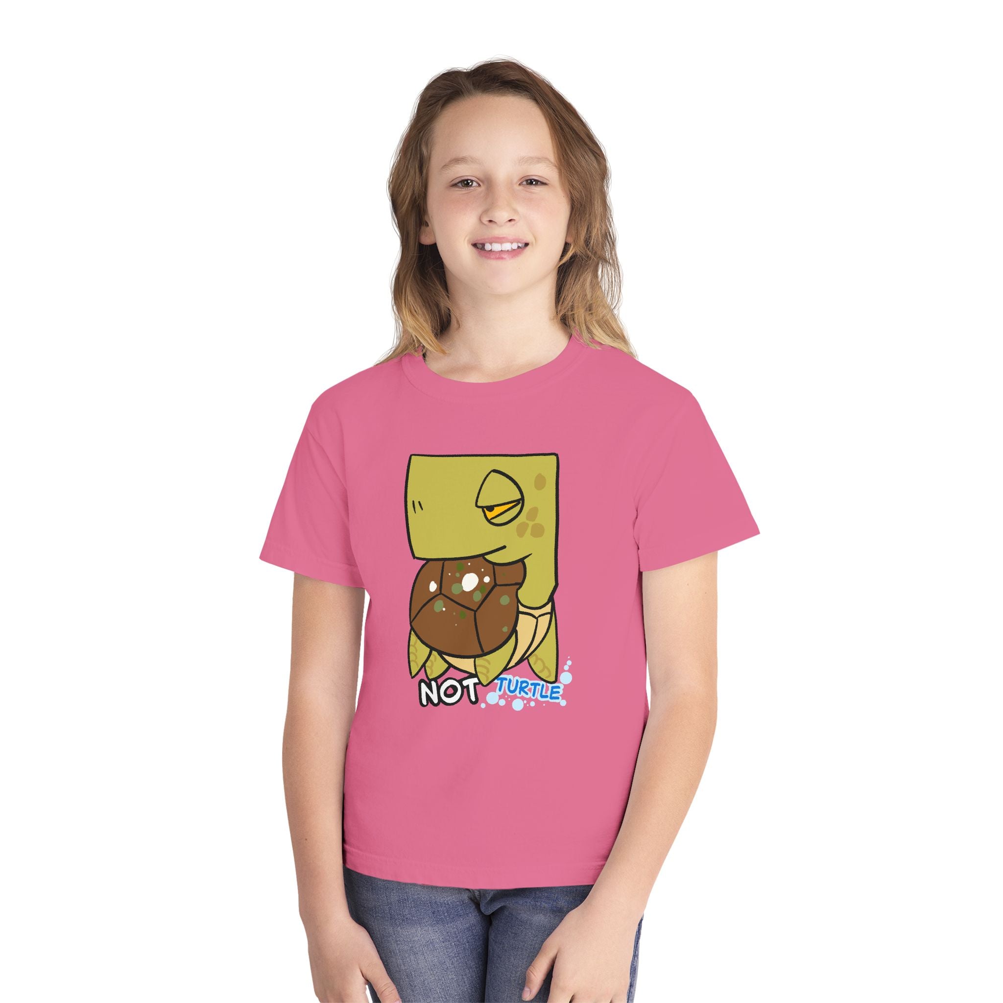 Turtle Youth Tee — Cute "Not Turtle" Cartoon Turtle Kid Shirt