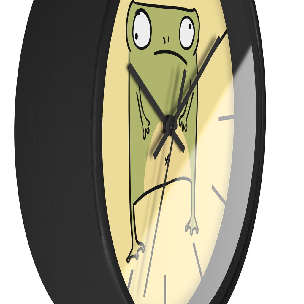 Frog Stare Wall Clock — Quirky Cartoon Frog Clock for Kids' Rooms & Funky Home Decor