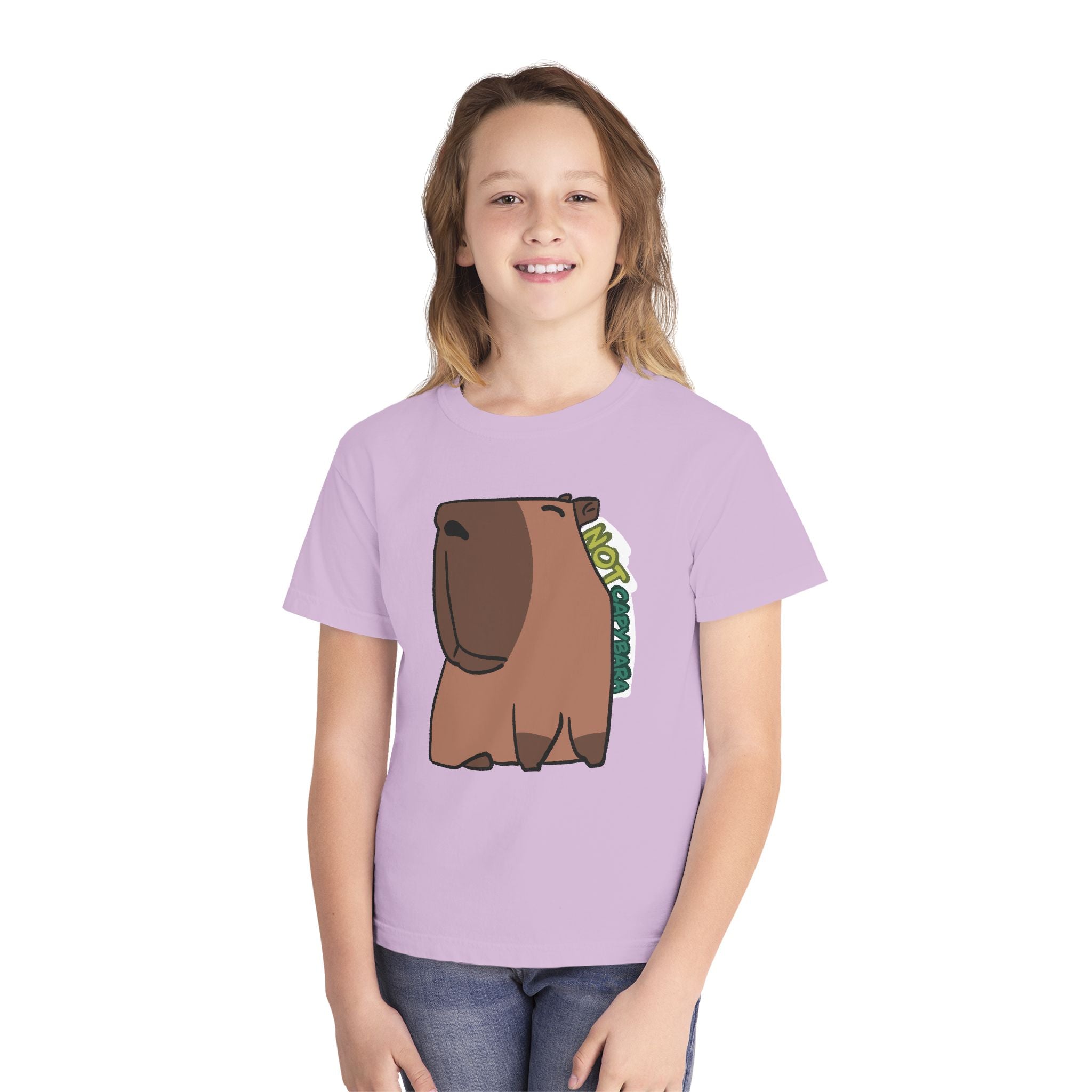 T-shirt graphique enfant Capybara – Adorable T-shirt enfant « Pas un capybara »