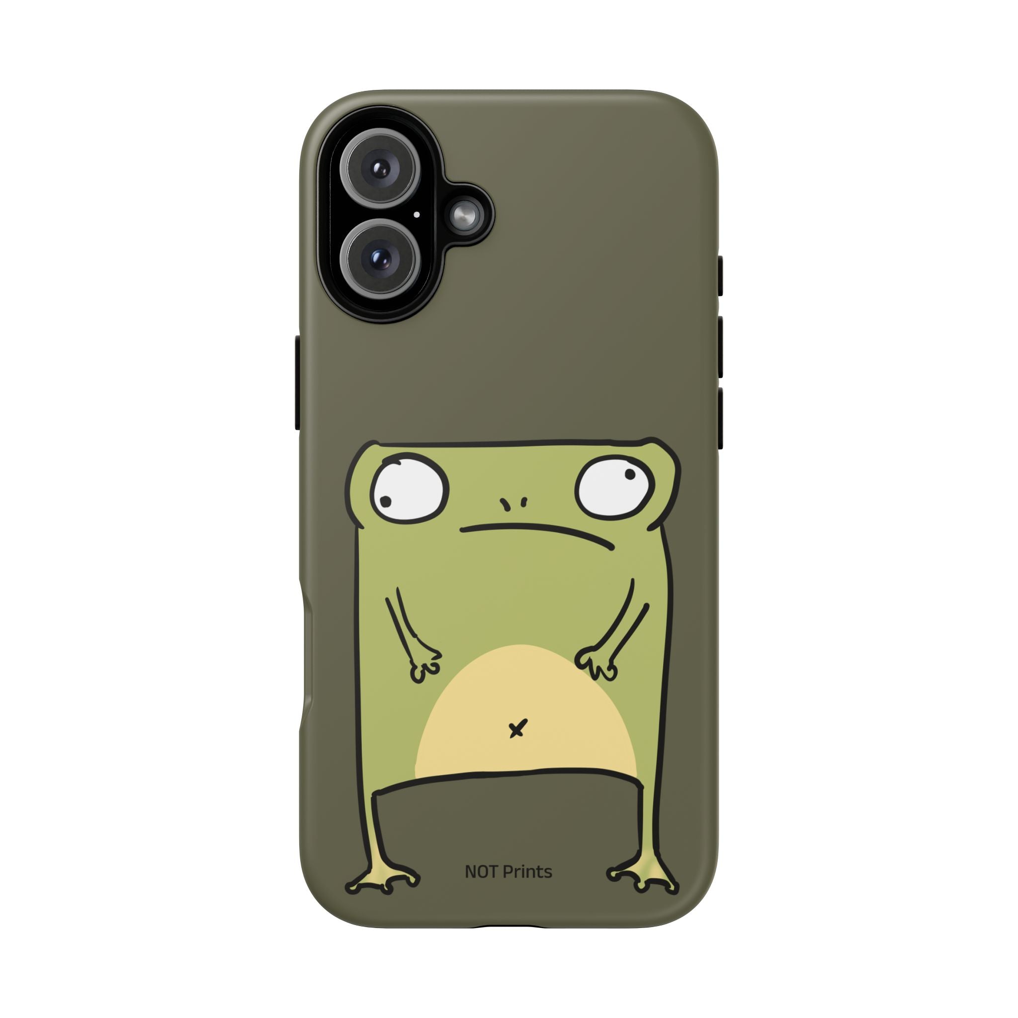 Funny Frog Phone Case — Cute Grumpy Frog Protective Phone Cover
