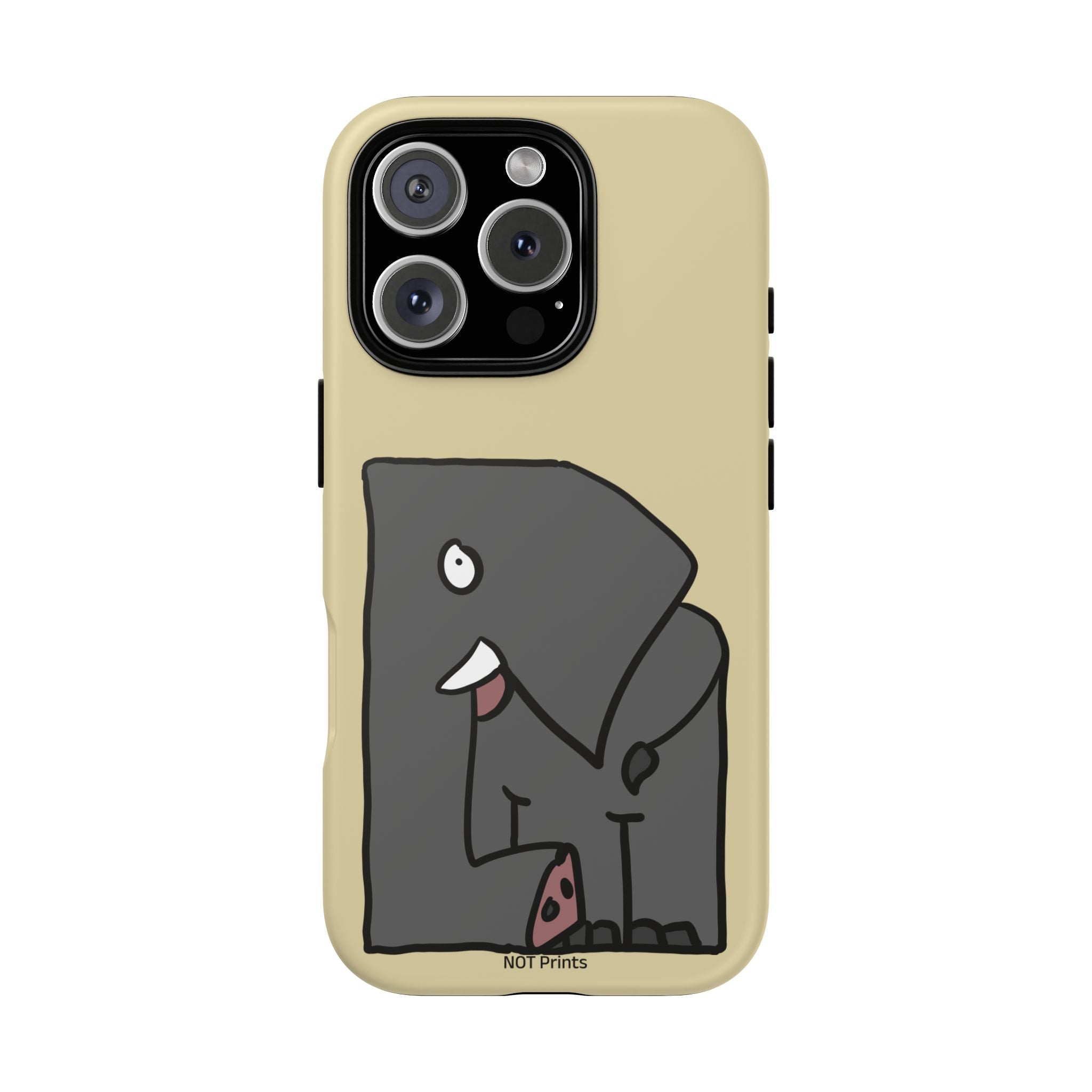 Coque de téléphone mignon éléphant de dessin animé — Coque de protection iPhone ludique et résistante