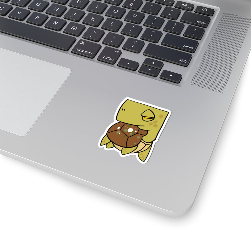 Turtle Sticker — Cute Cartoon Turtle Laptop Decal (Kiss-Cut)