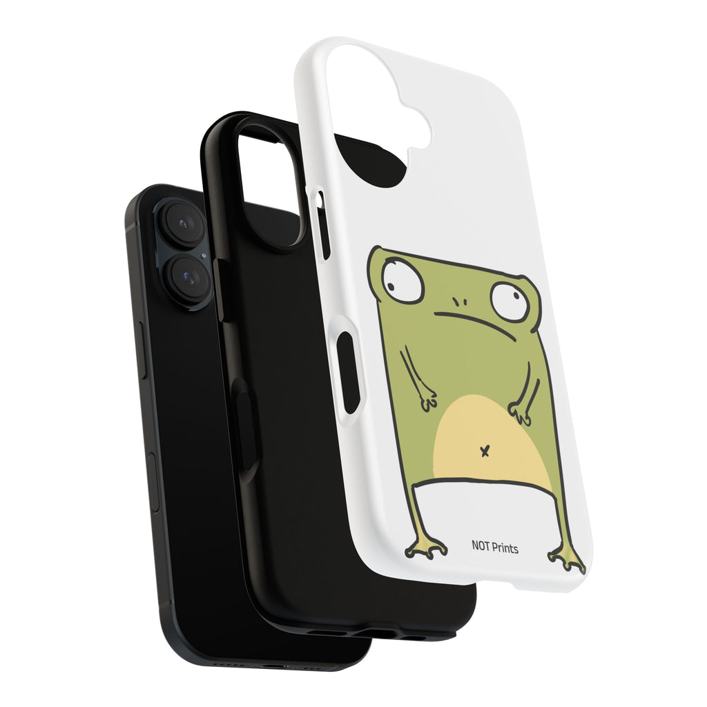 Funny Frog Tough Phone Case — Cute Stubborn Frog Protective iPhone Case