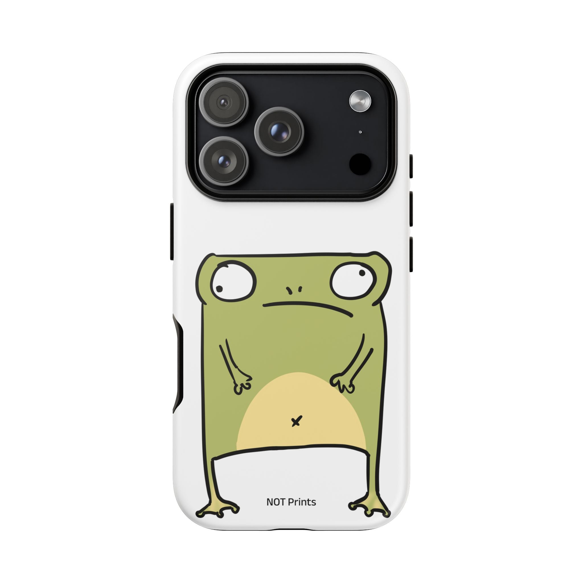 Funny Frog Tough Phone Case — Cute Stubborn Frog Protective iPhone Case