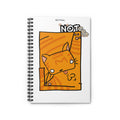 Spiral Notebook — Cute Orange Cat "Not Cat" Ruled Journal