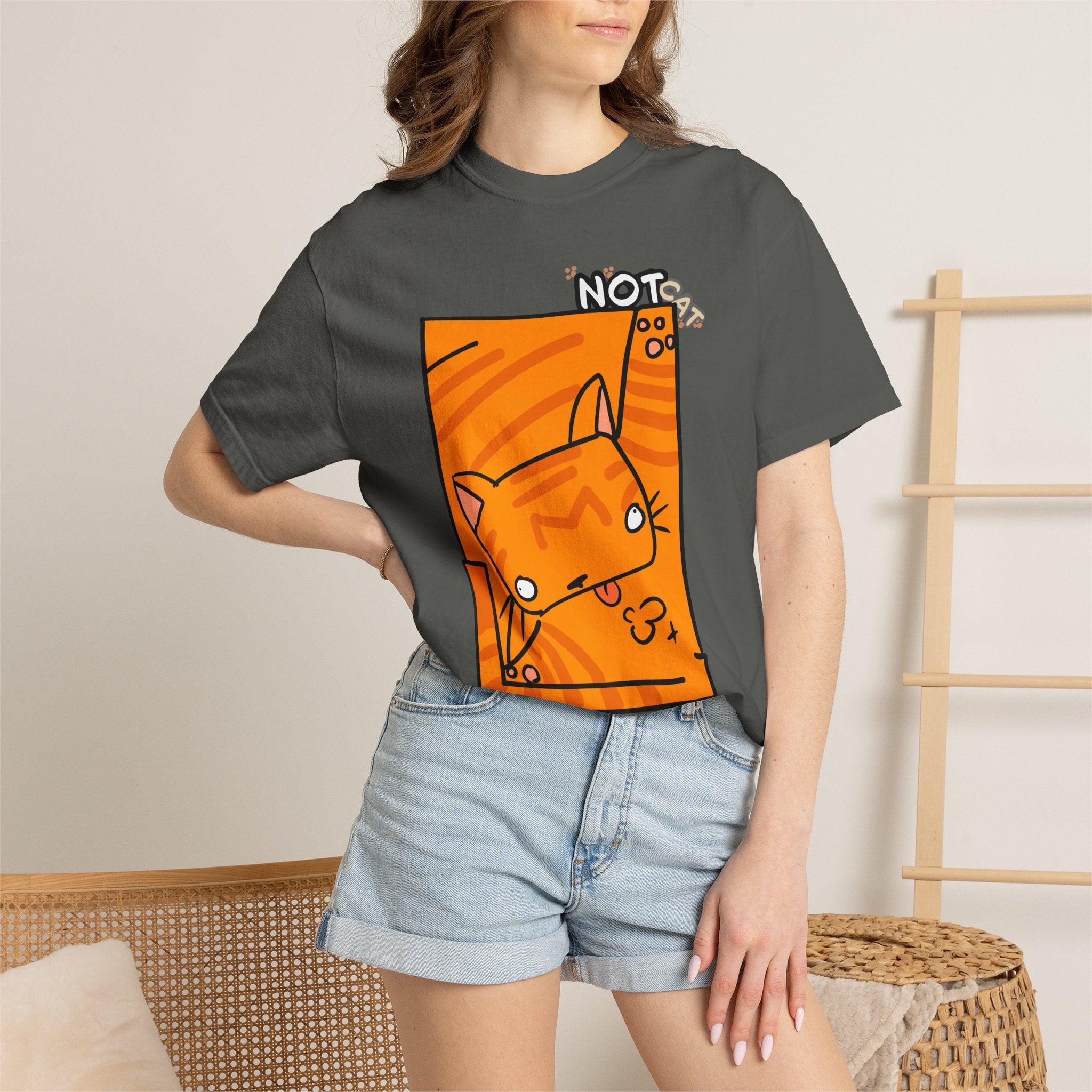 Orange Cat T-Shirt | Cute Cartoon "Not Cat" Unisex T-shirt