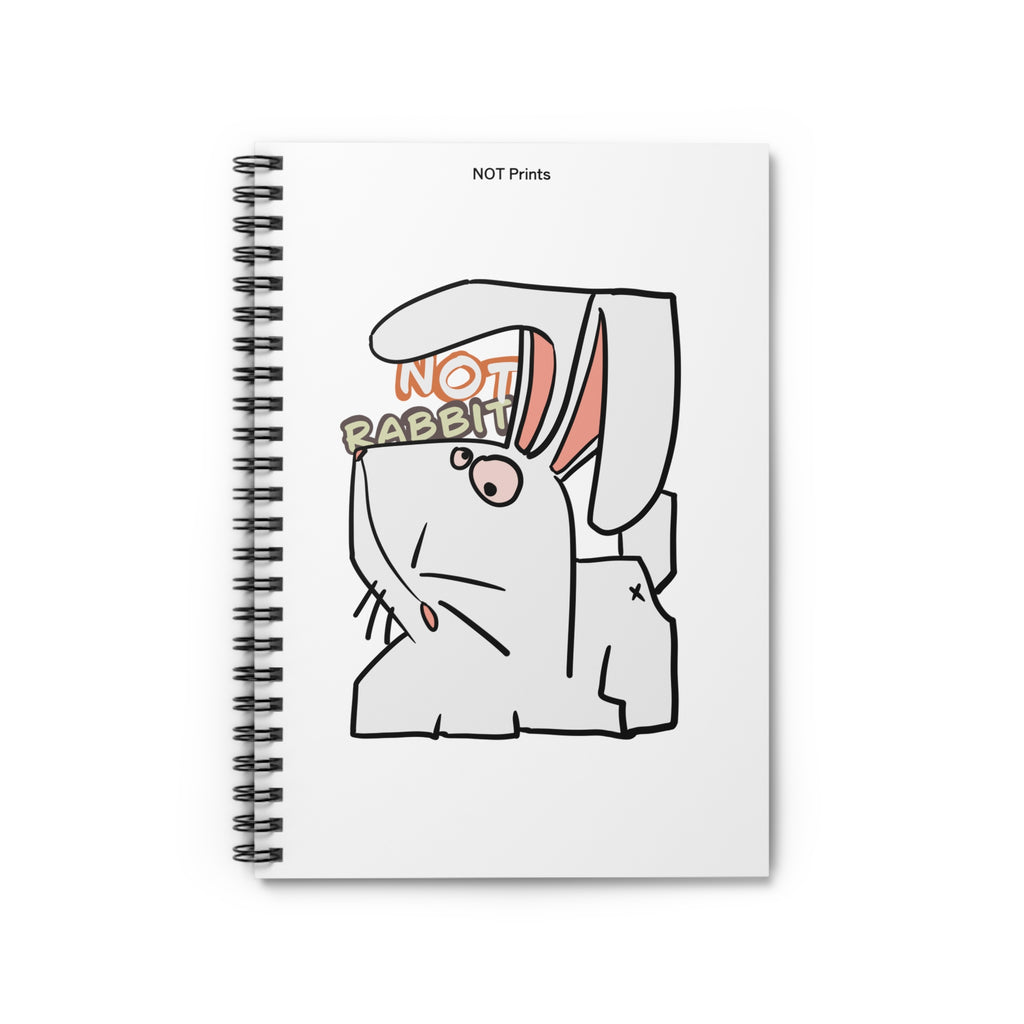 'Not Rabbit' Spiral Notebook – Cute Quirky Doodle Journal (Ruled)