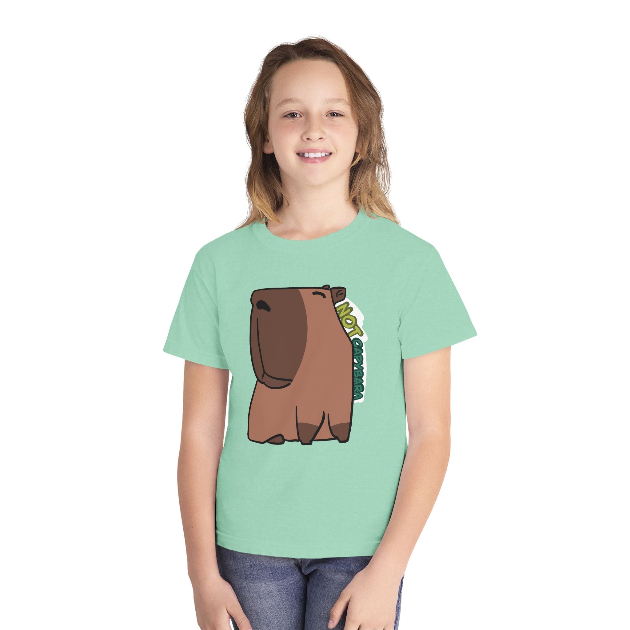 T-shirt graphique enfant Capybara – Adorable T-shirt enfant « Pas un capybara »