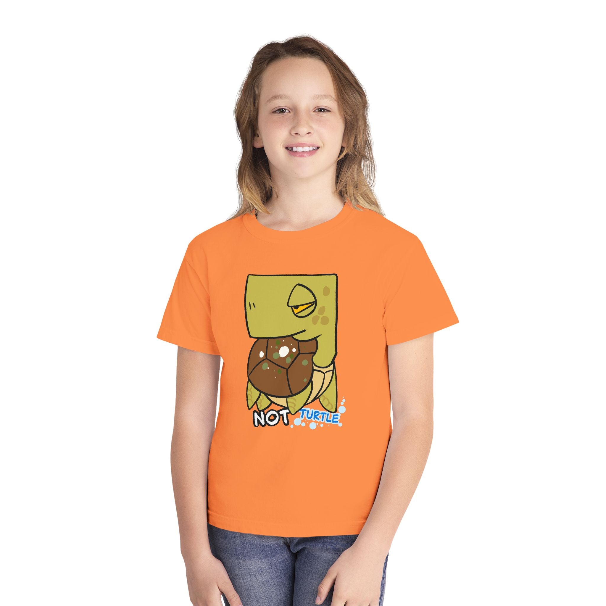 Turtle Youth Tee — Cute "Not Turtle" Cartoon Turtle Kid Shirt