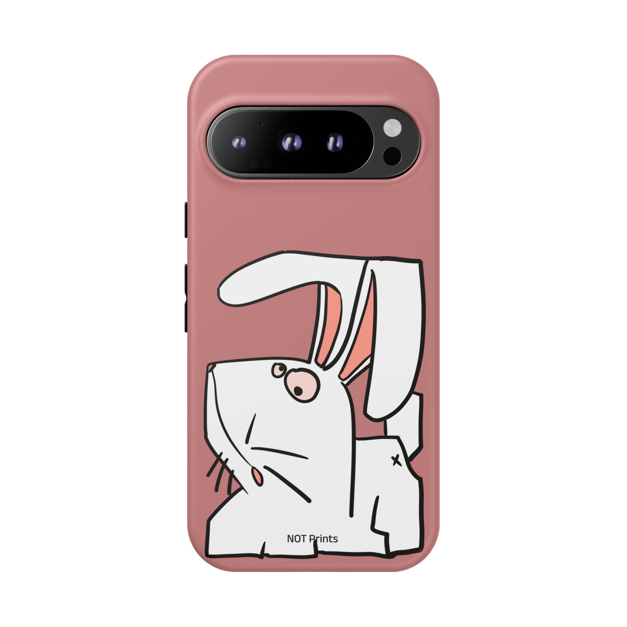Coque de téléphone résistante Bunny Sketch — Coque iPhone Lapin Minimaliste Mignonne