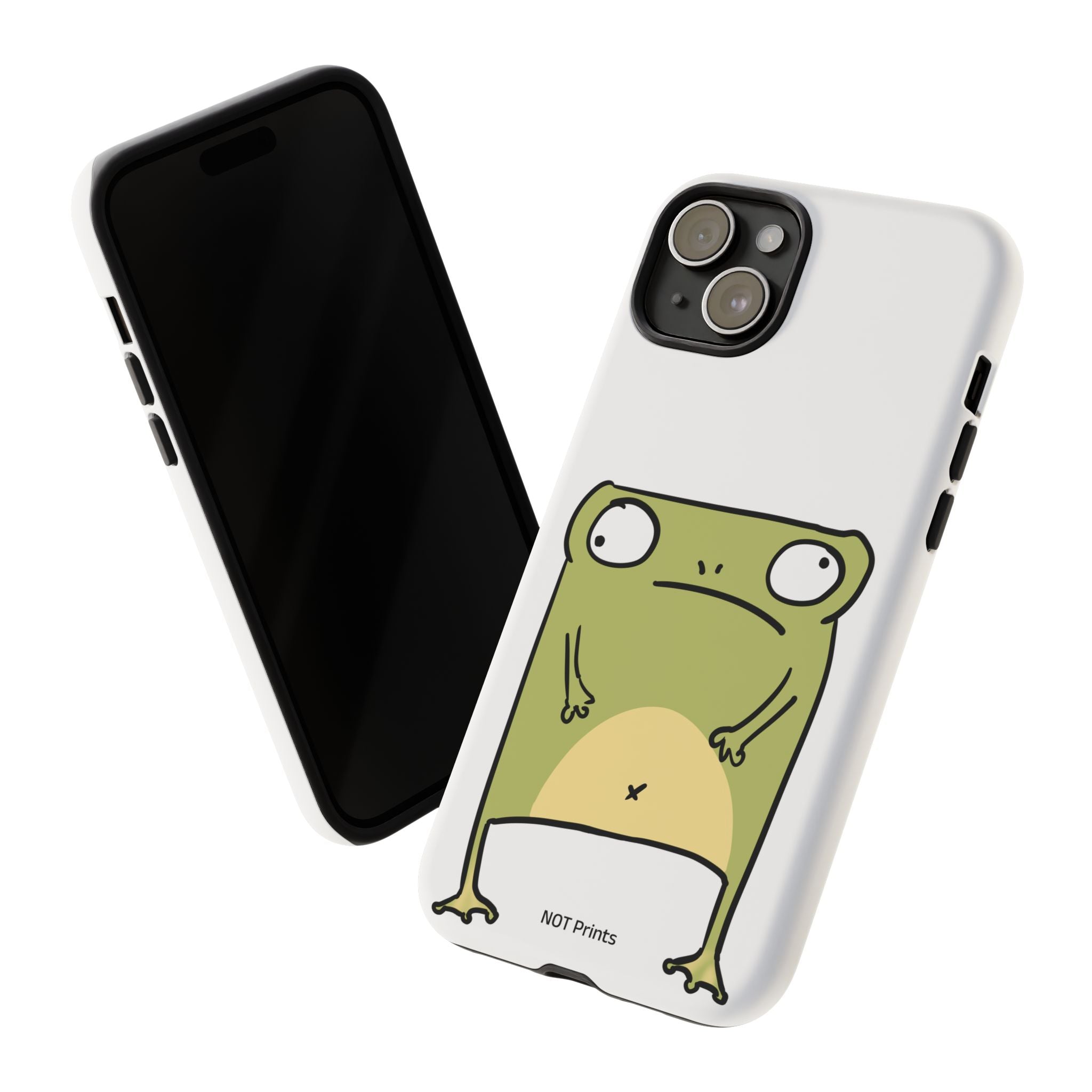 Funny Frog Tough Phone Case — Cute Stubborn Frog Protective iPhone Case