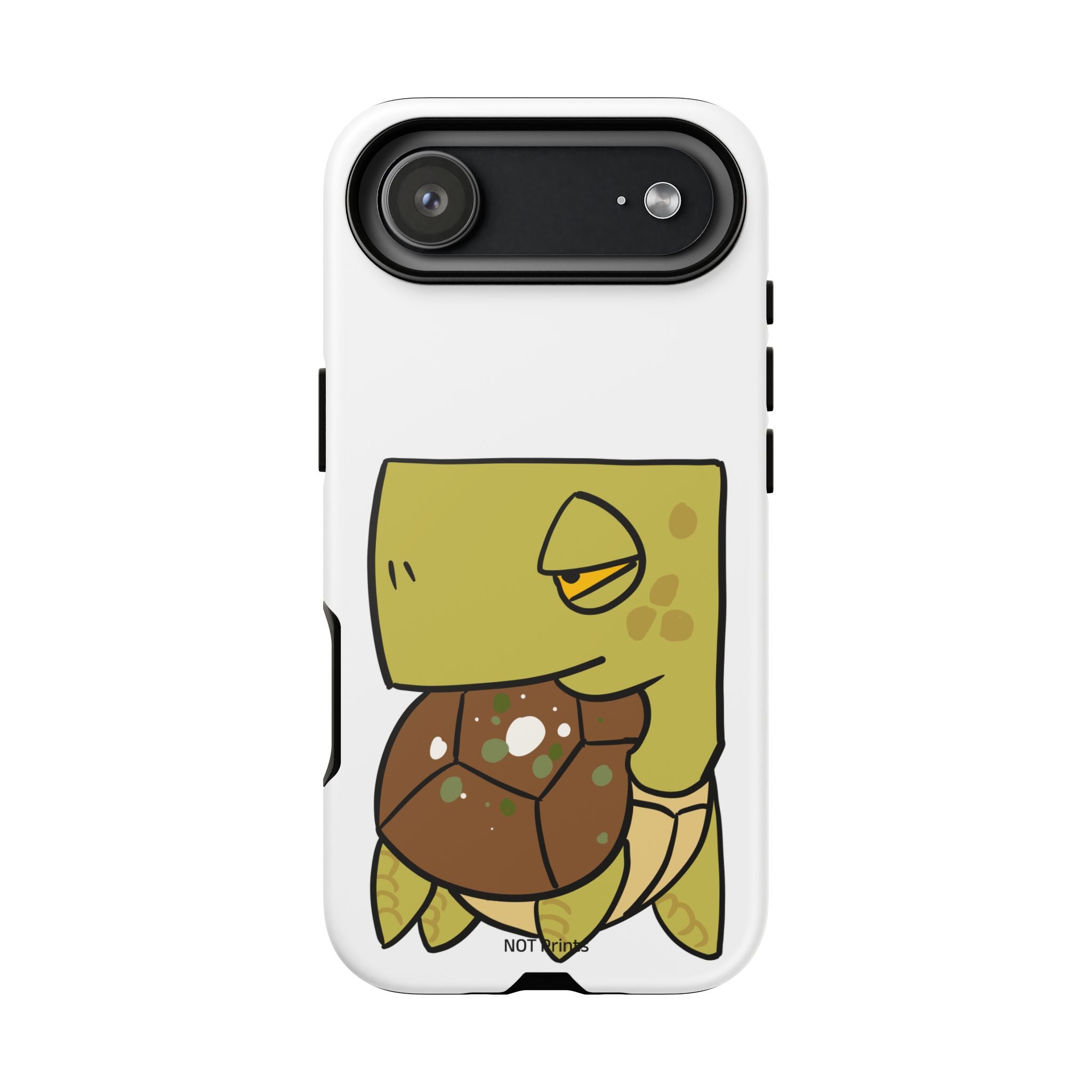 Turtle Tough Phone Case — Cute Grumpy Turtle Protective Cover