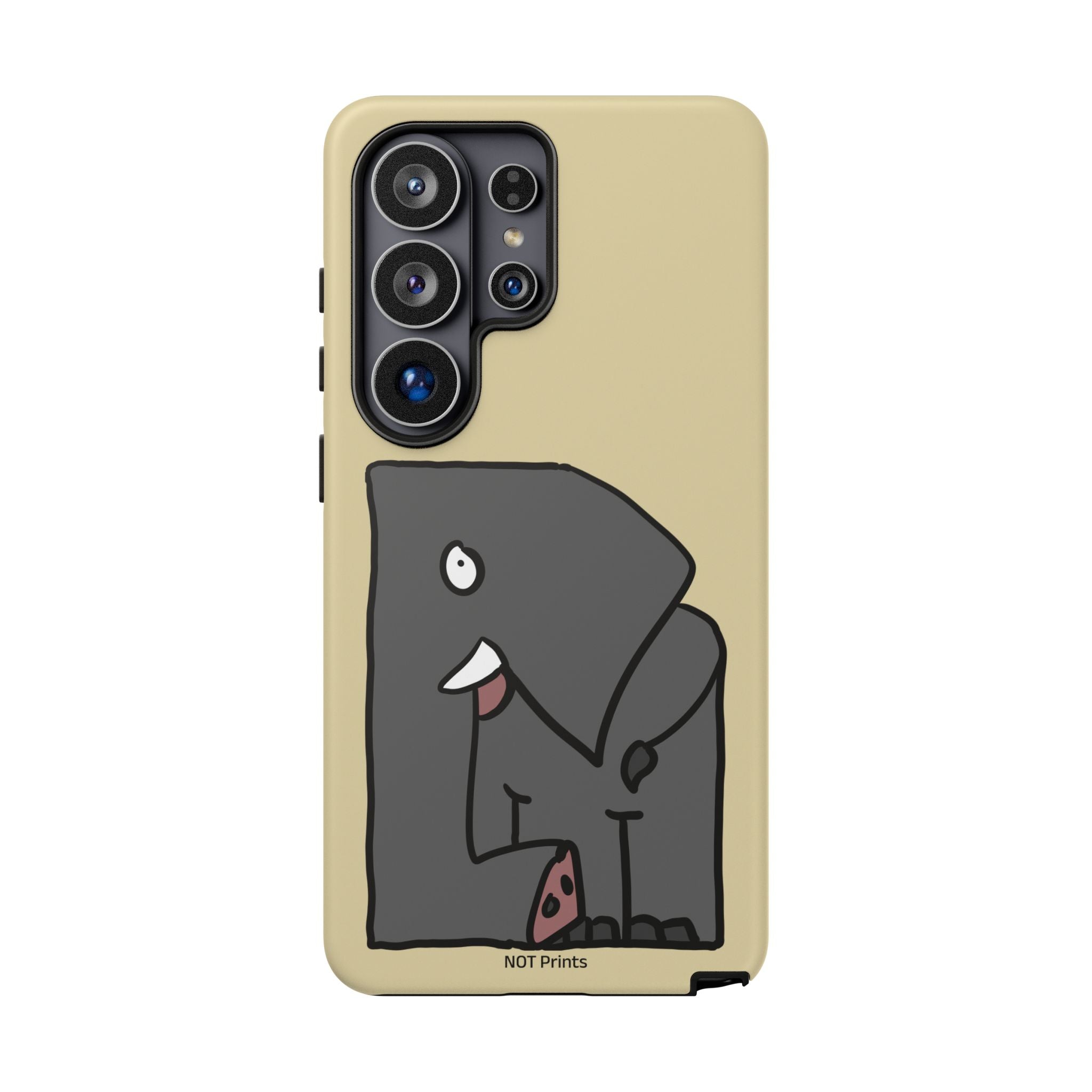 Coque de téléphone mignon éléphant de dessin animé — Coque de protection iPhone ludique et résistante