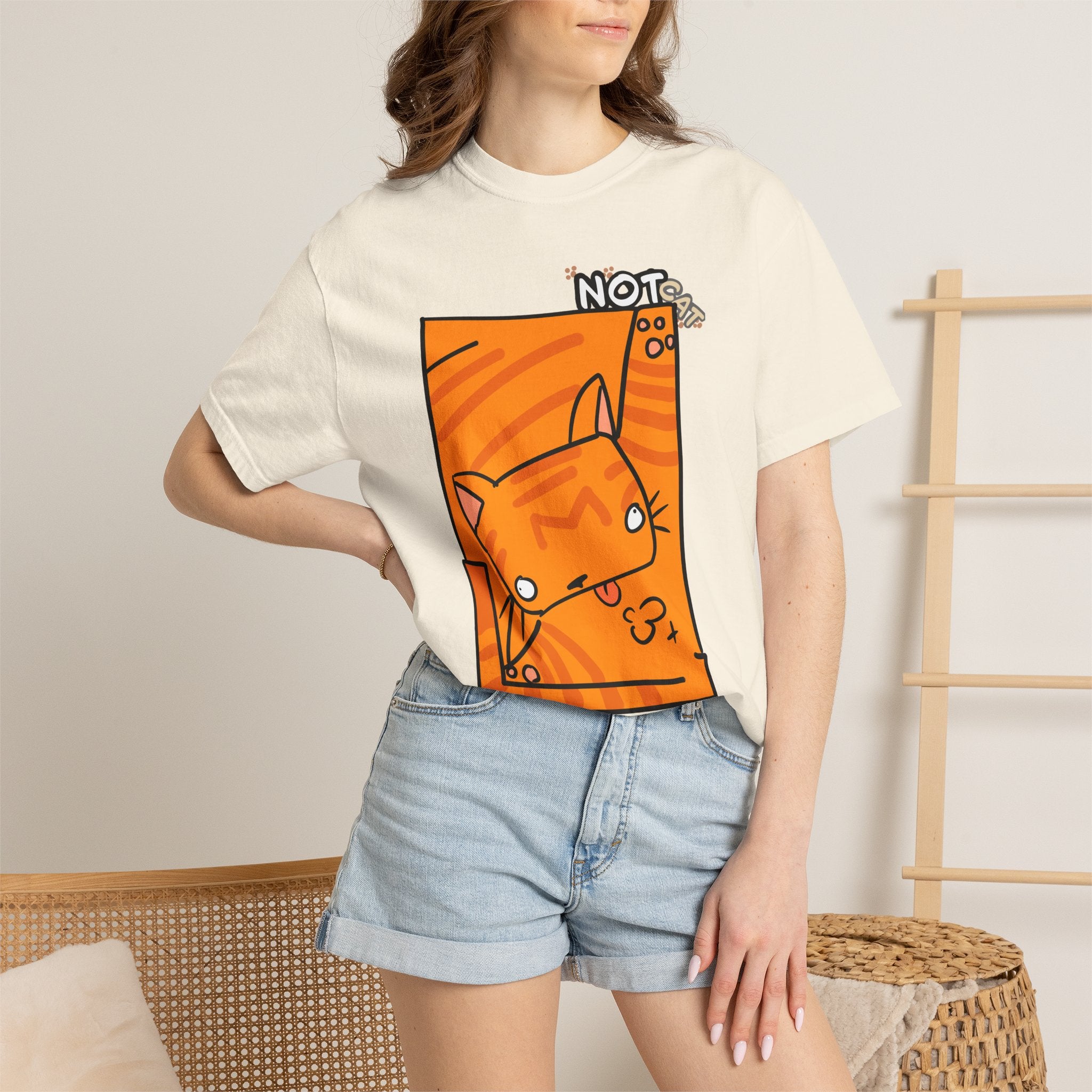 Orange Cat T-Shirt | Cute Cartoon "Not Cat" Unisex T-shirt