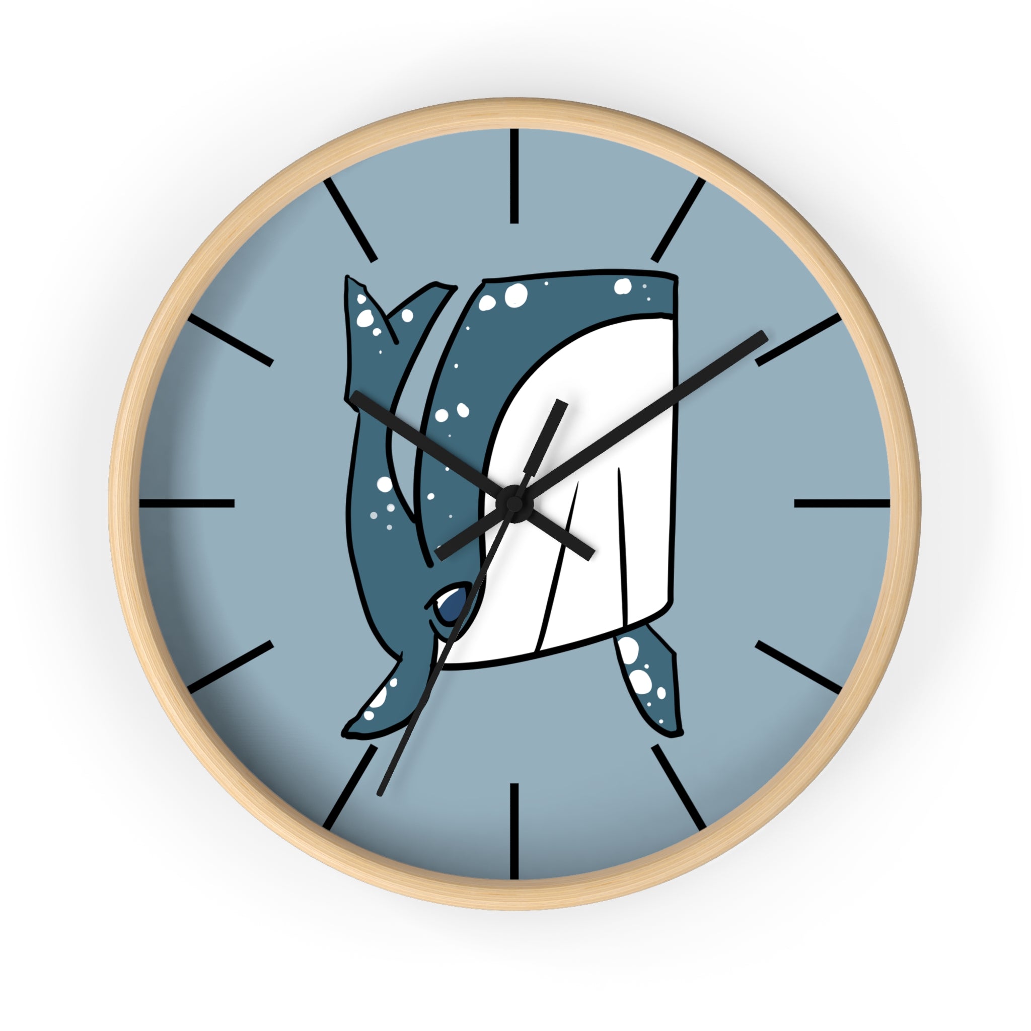 Whale Shark Wall Clock — Cute Nautical Ocean Decor, Marine Life Gift