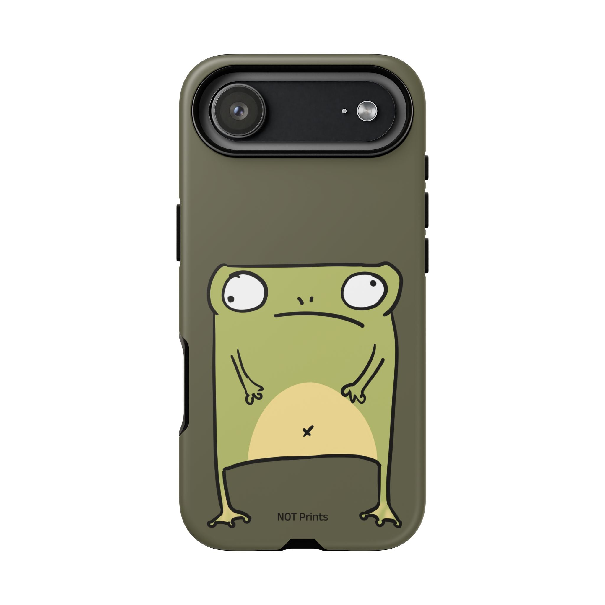 Funny Frog Phone Case — Cute Grumpy Frog Protective Phone Cover