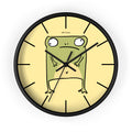 Frog Stare Wall Clock — Quirky Cartoon Frog Clock for Kids' Rooms & Funky Home Decor