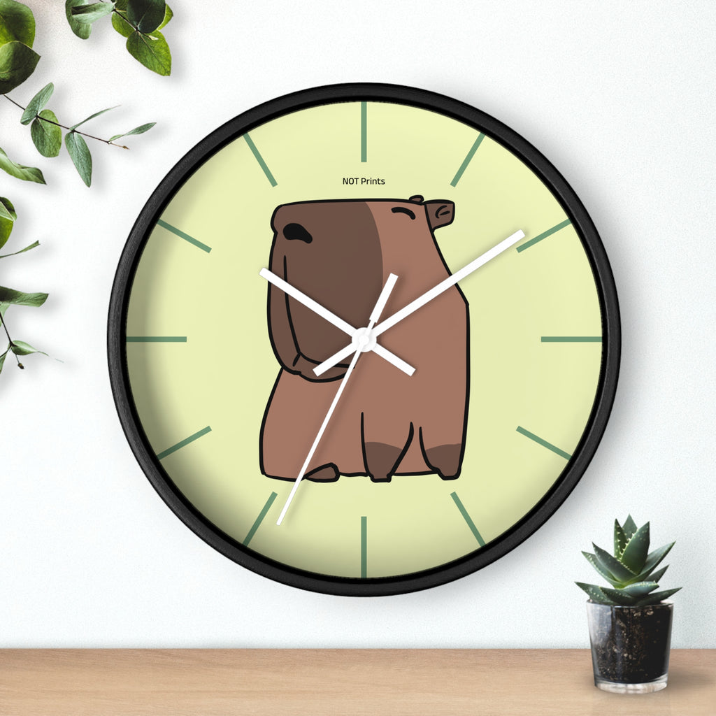 Cute Capybara Wall Clock — Cartoon Animal Clock for Nursery & Home