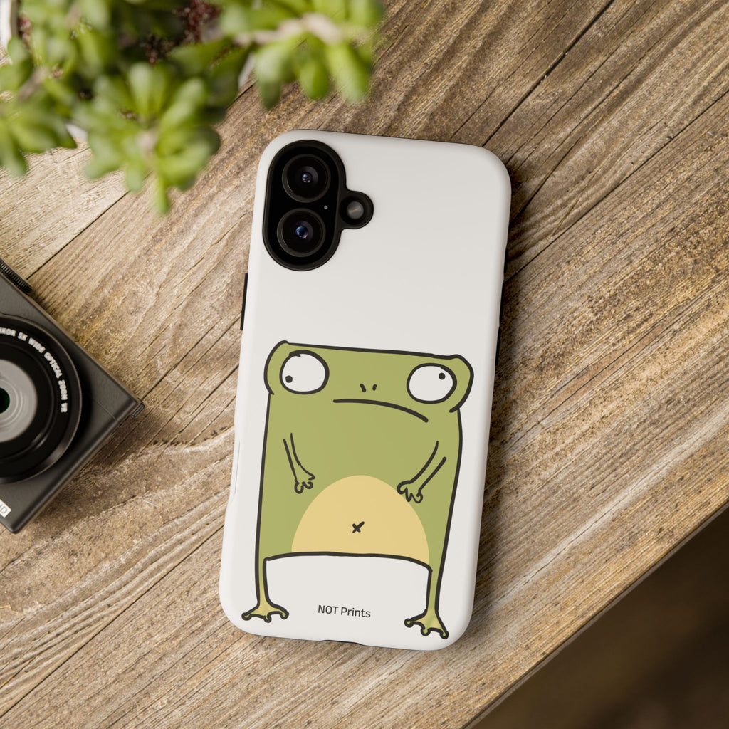 Funny Frog Tough Phone Case — Cute Stubborn Frog Protective iPhone Case