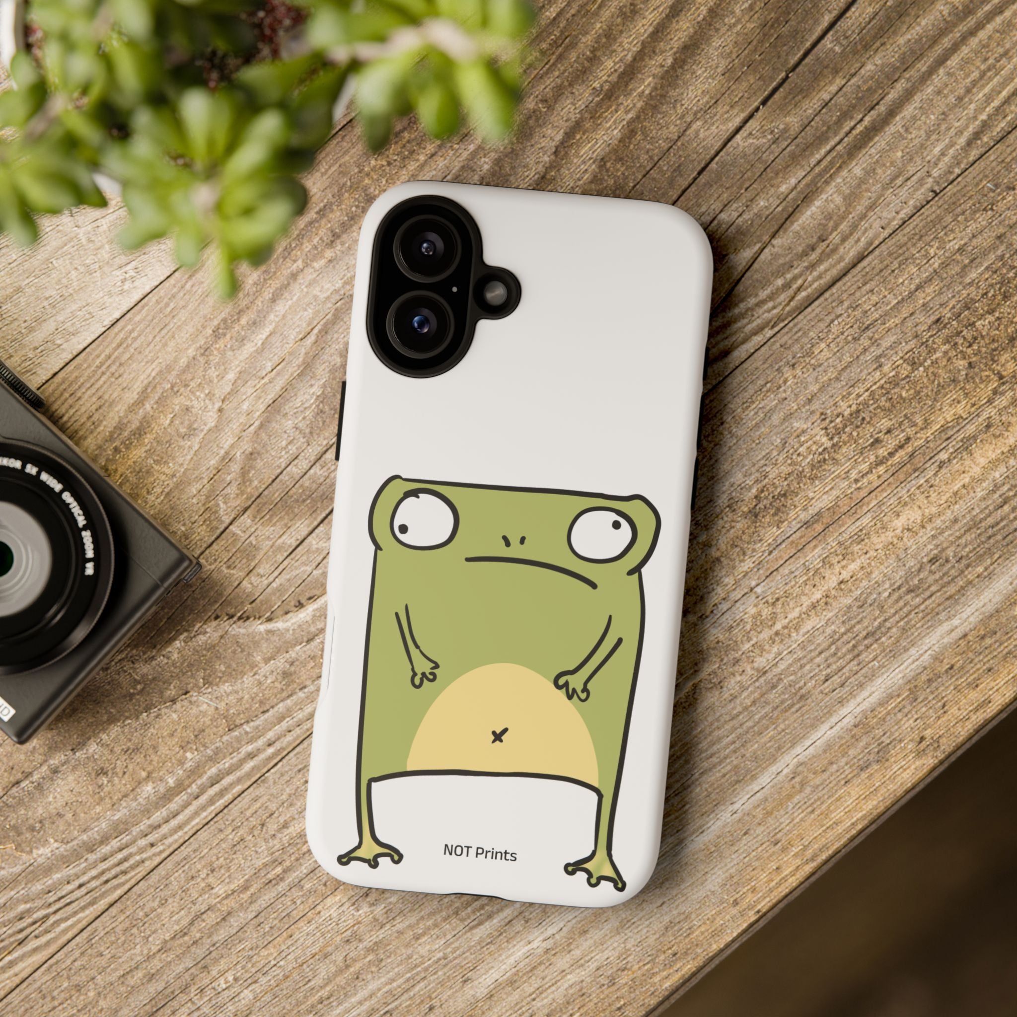 Funny Frog Tough Phone Case — Cute Stubborn Frog Protective iPhone Case