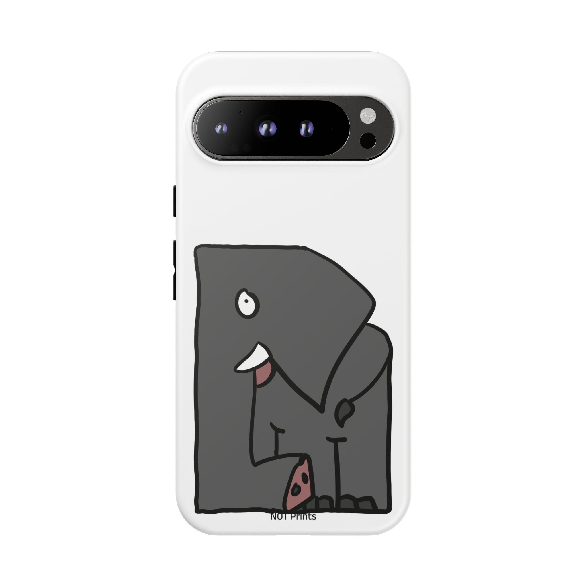 Coque de Téléphone Mignonne Éléphant Dessin Animé — Coque de Protection iPhone Amusante et Robuste