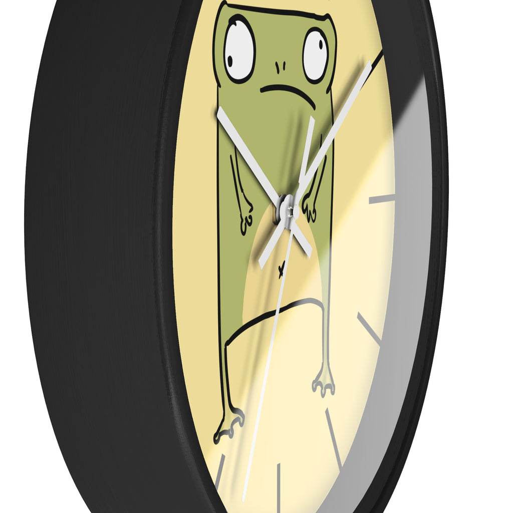 Frog Stare Wall Clock — Quirky Cartoon Frog Clock for Kids' Rooms & Funky Home Decor
