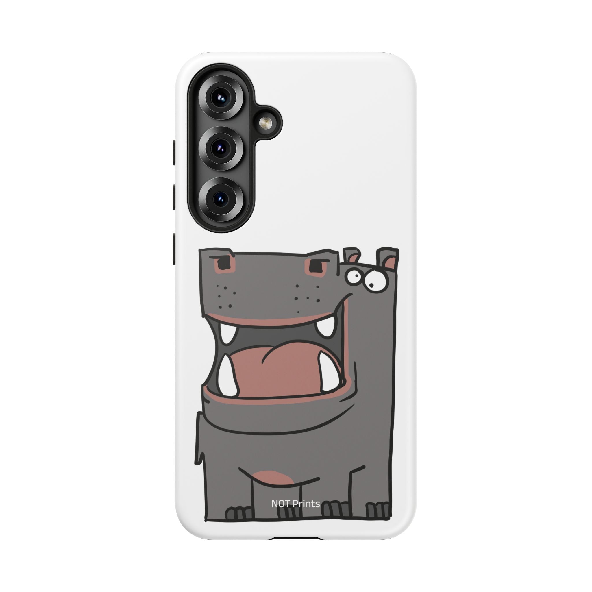 Hippo Cartoon Phone Case — Cute Happy Hippo Protective iPhone Cover