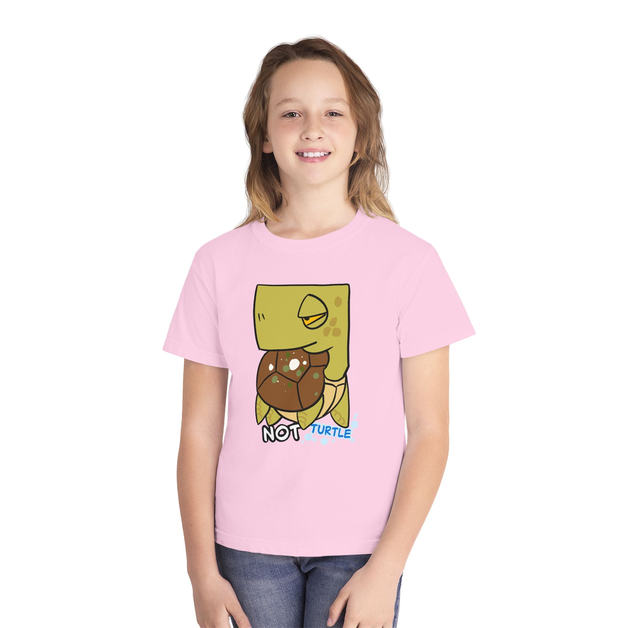 Turtle Youth Tee — Cute "Not Turtle" Cartoon Turtle Kid Shirt