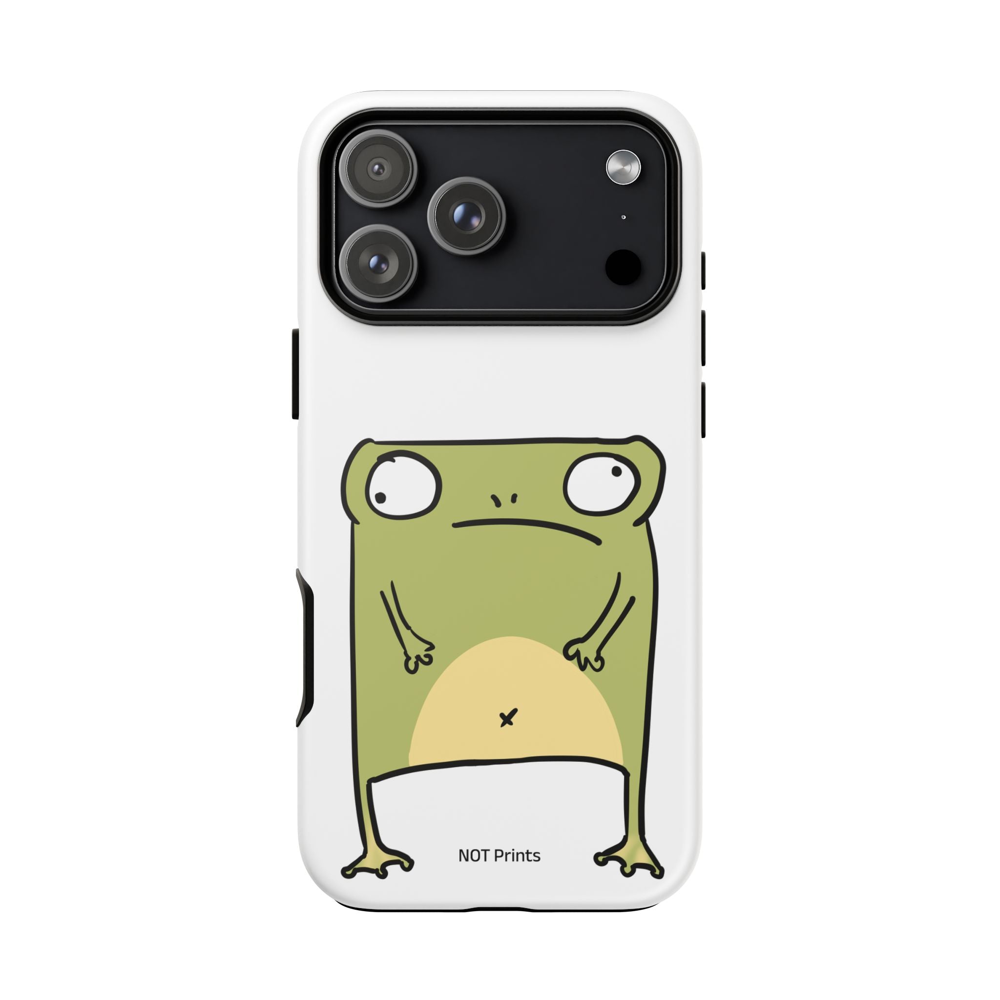Funny Frog Tough Phone Case — Cute Stubborn Frog Protective iPhone Case