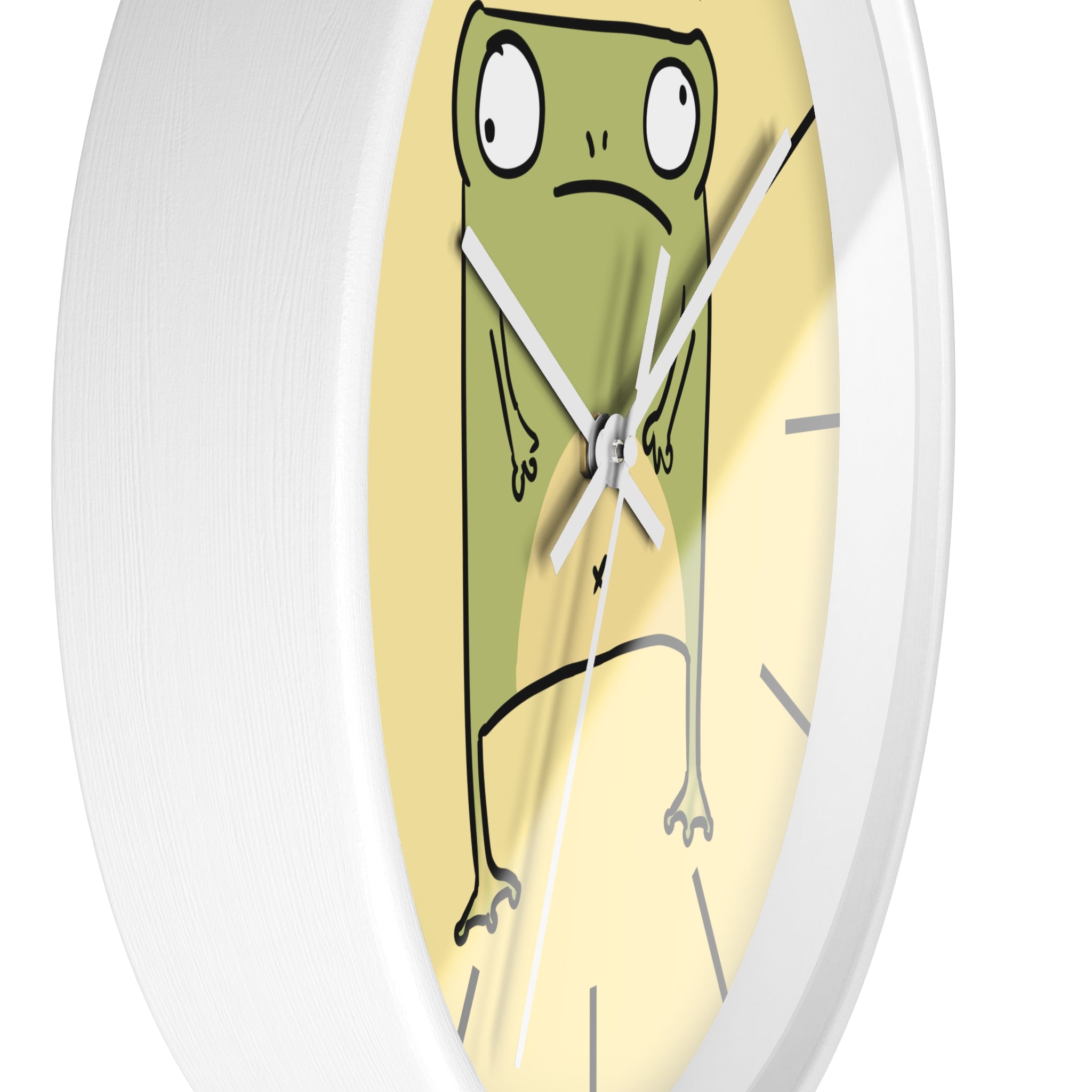 Frog Stare Wall Clock — Quirky Cartoon Frog Clock for Kids' Rooms & Funky Home Decor