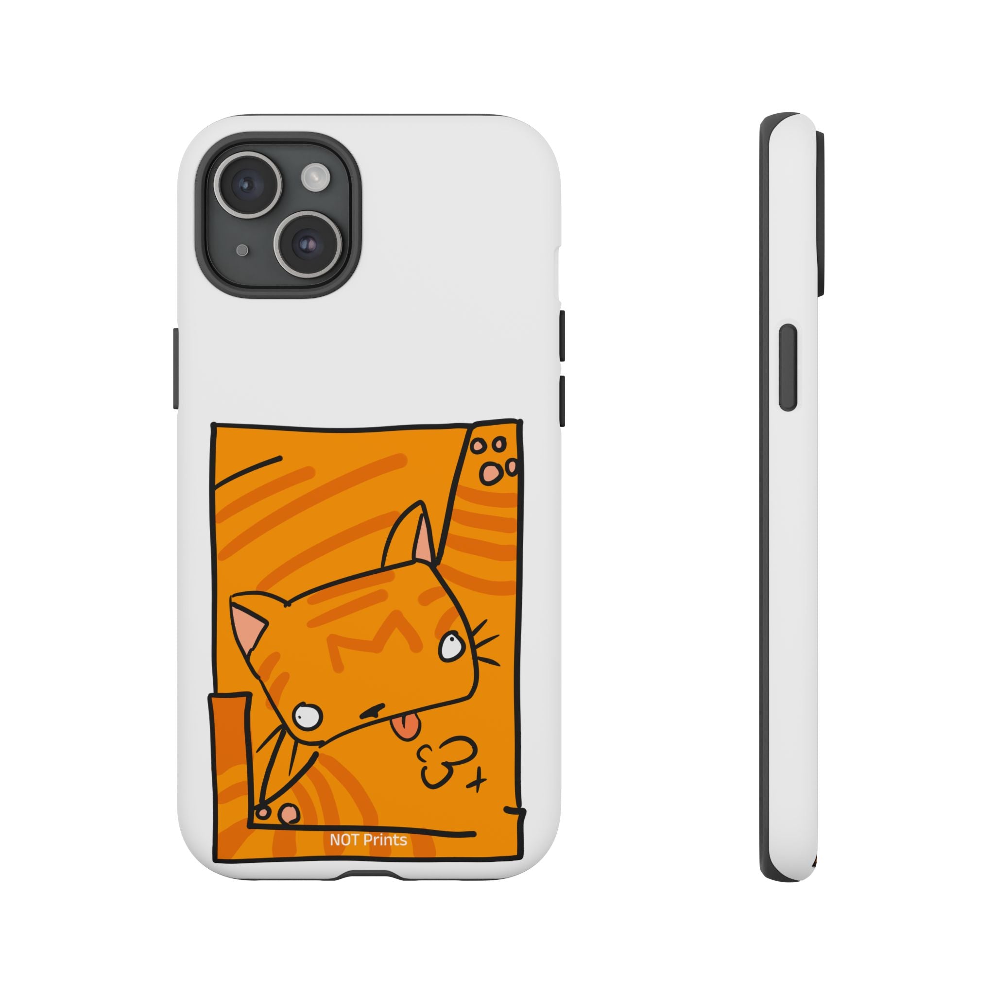 Cute Orange Cat Phone Case - Tough Cases Protective Phone Cover