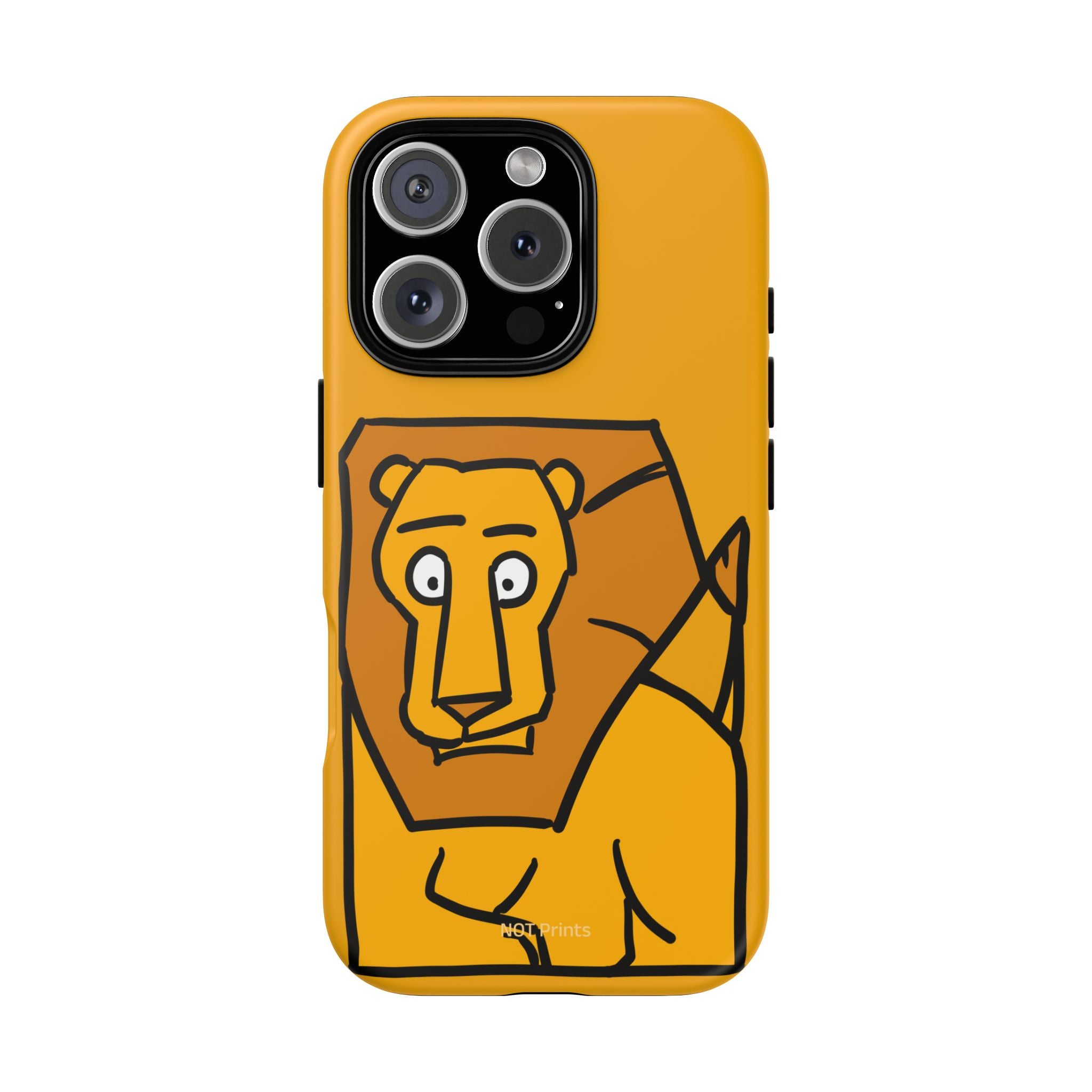 Lion Sketch Phone Case — Cute Minimalist Cartoon Lion Protective Cover