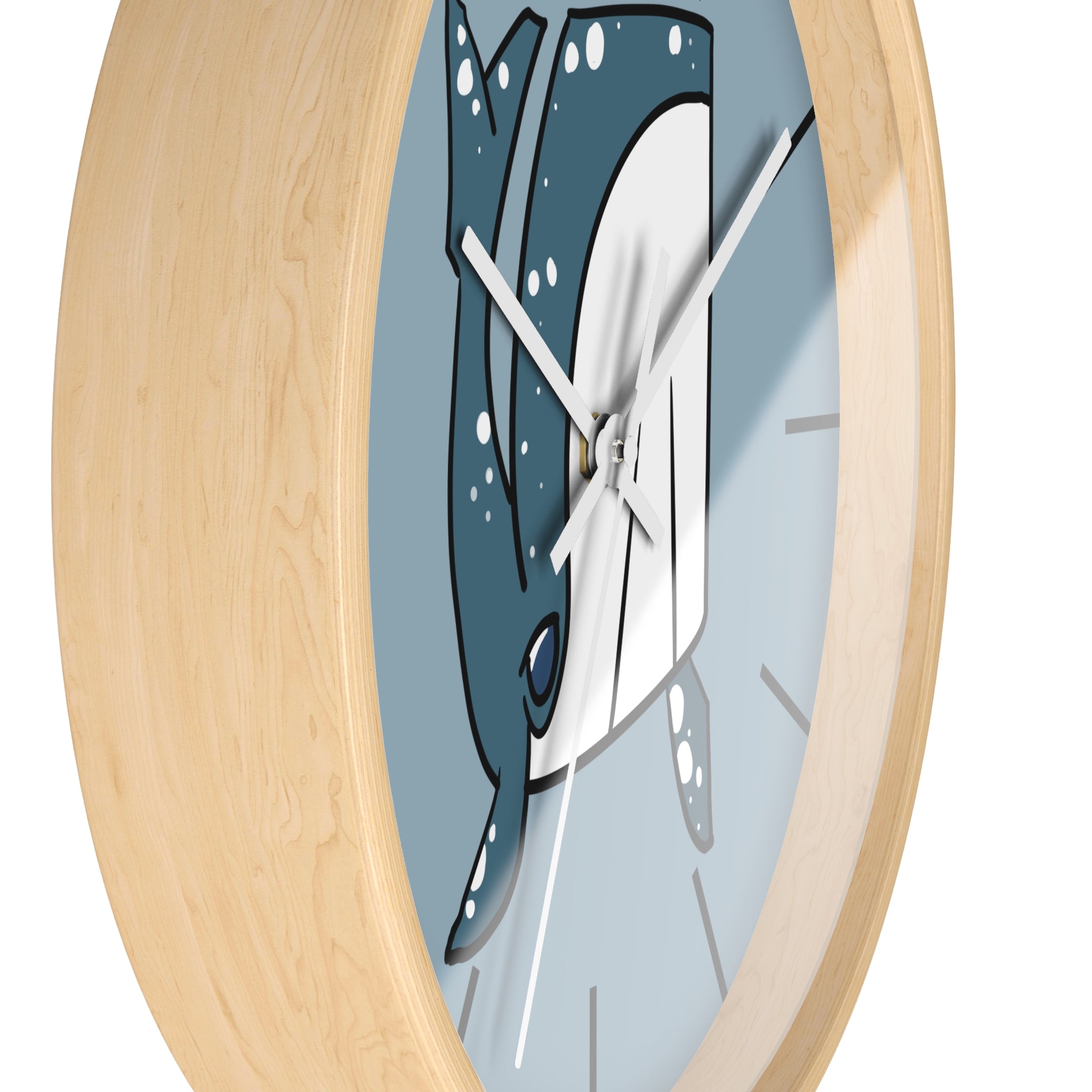 Whale Shark Wall Clock — Cute Nautical Ocean Decor, Marine Life Gift
