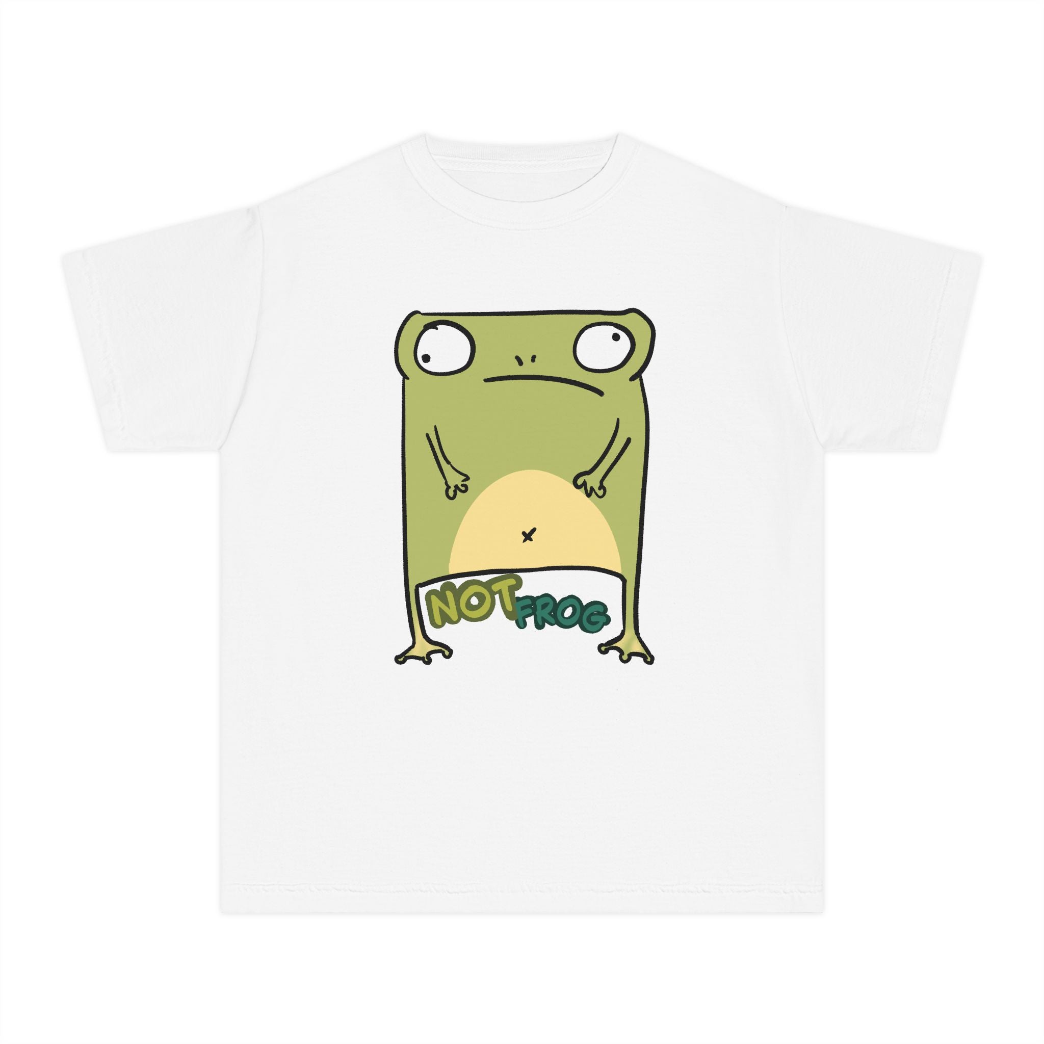Frog Youth Tee — Cute "No Frog" Cartoon Frog Graphic Shirt